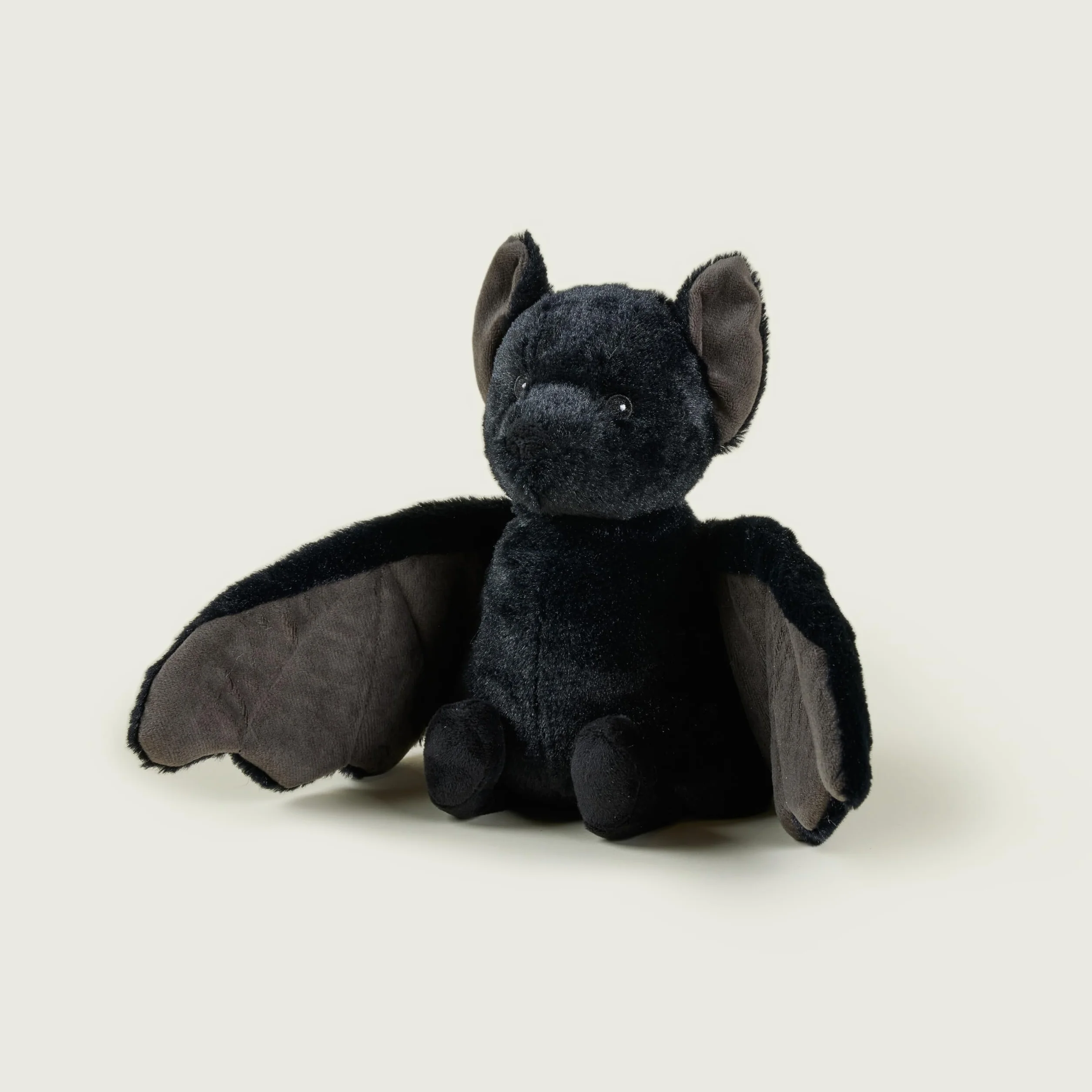 Warmies Cuscino termico a forma di pipistrello nero, riscaldabile al microonde, caldo o freddo, leggermente profumato alla lavanda francese, morbido cuscino termico per microonde
