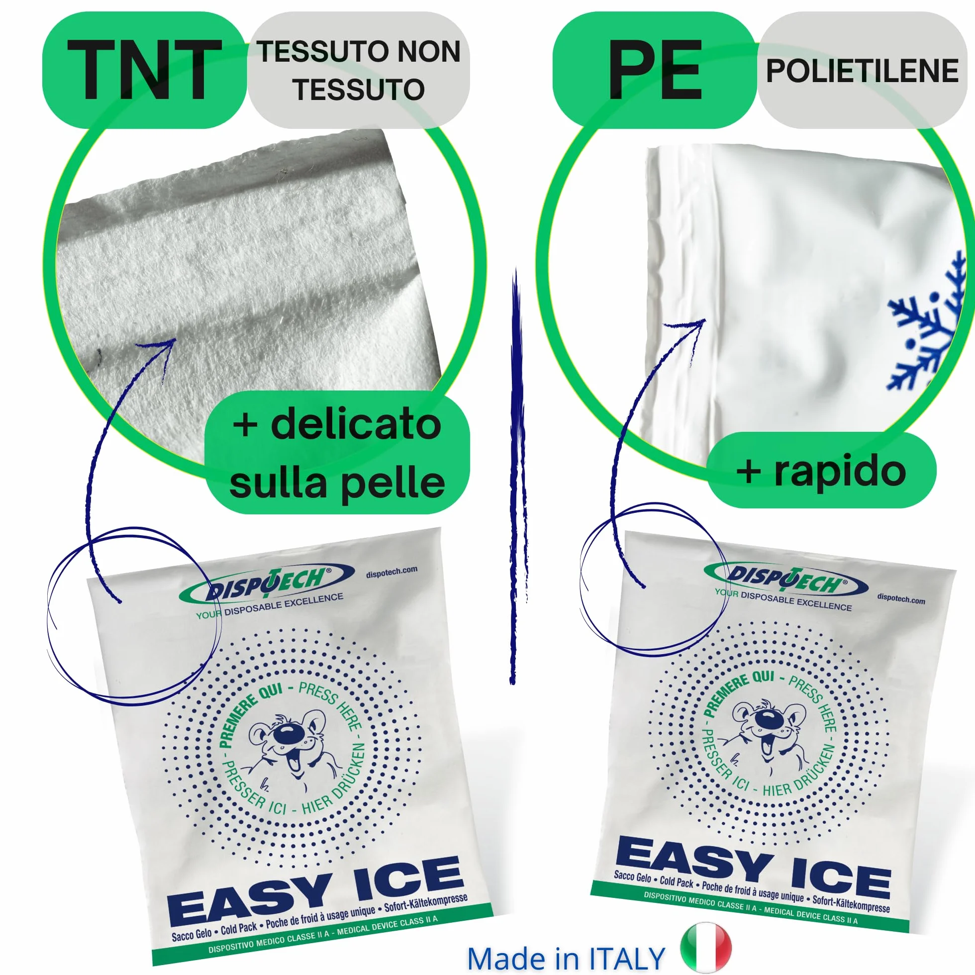 DISPOTECH EASY ICE 14 x 18 Ghiaccio Istantaneo monouso Busta in PE 100 unità