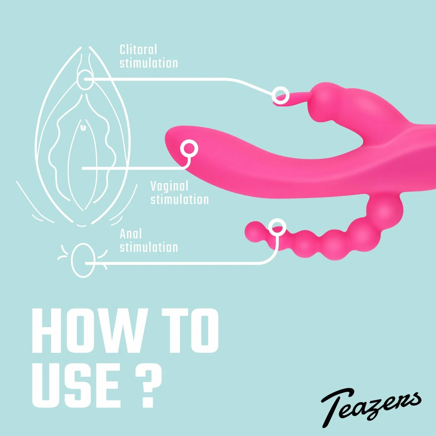 Teazers Doppio Vibrator Per Coniglio - Viola - 290 Gr