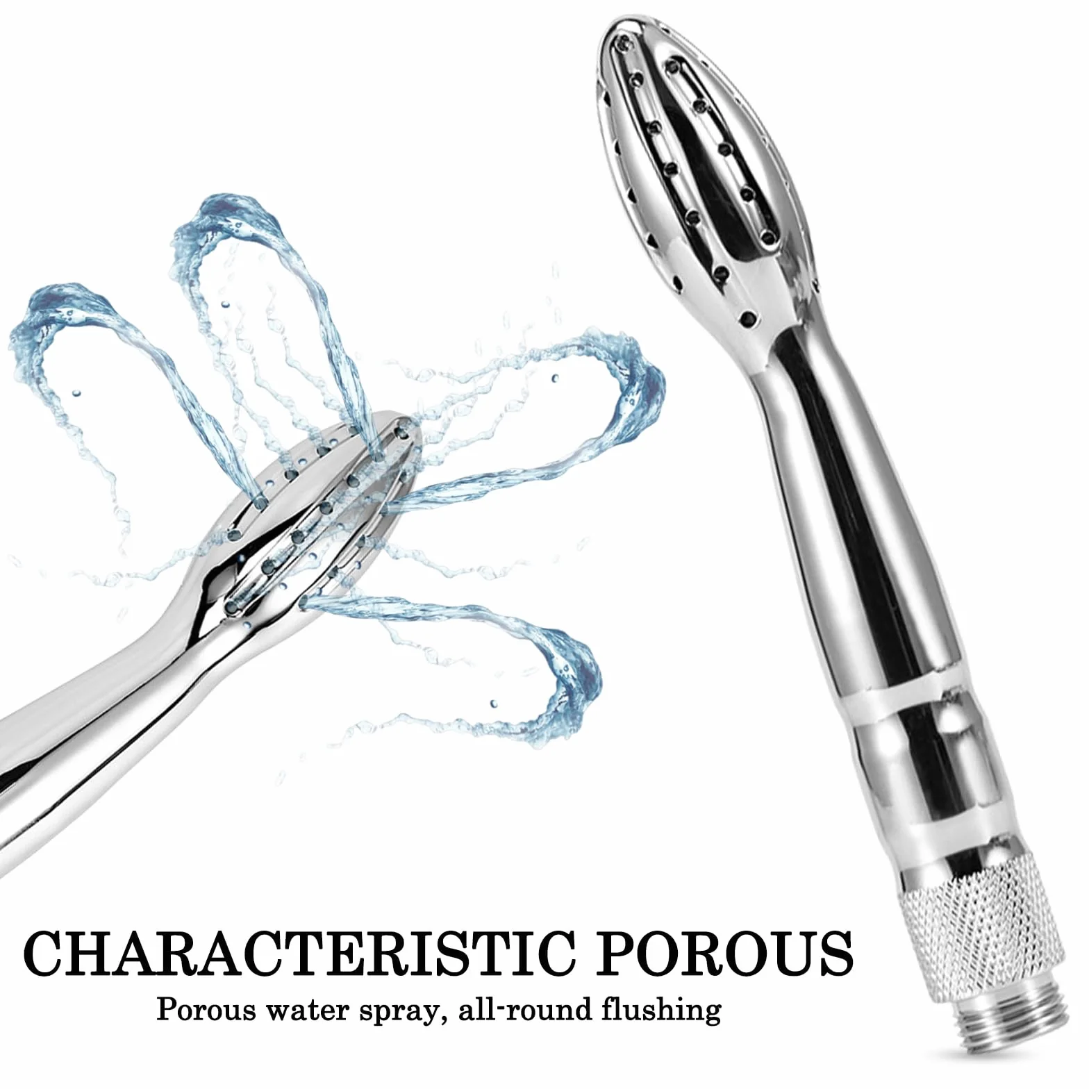 BDSMYEE 18 CM Doccia Anale in Metallo, Soffioni Doccia per Clistere Detergente per Anale Vaginale Colonic, Cannule per Doccia Anale Sex Toys per Uomini Donne Coppie