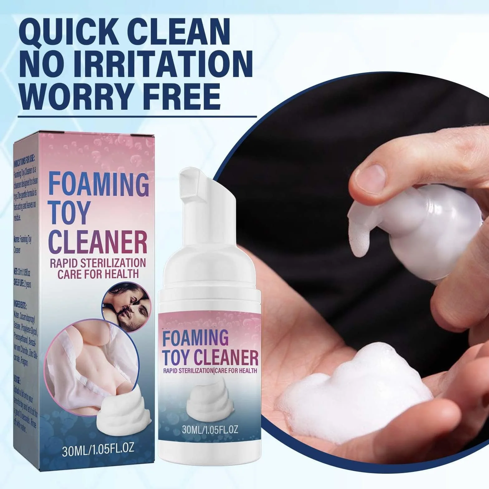 Fresh Foaming Toy Cleaner, detergente a secco in schiuma per giocattoli, Pulitore per giocattoli per adulti con formula naturale (2)