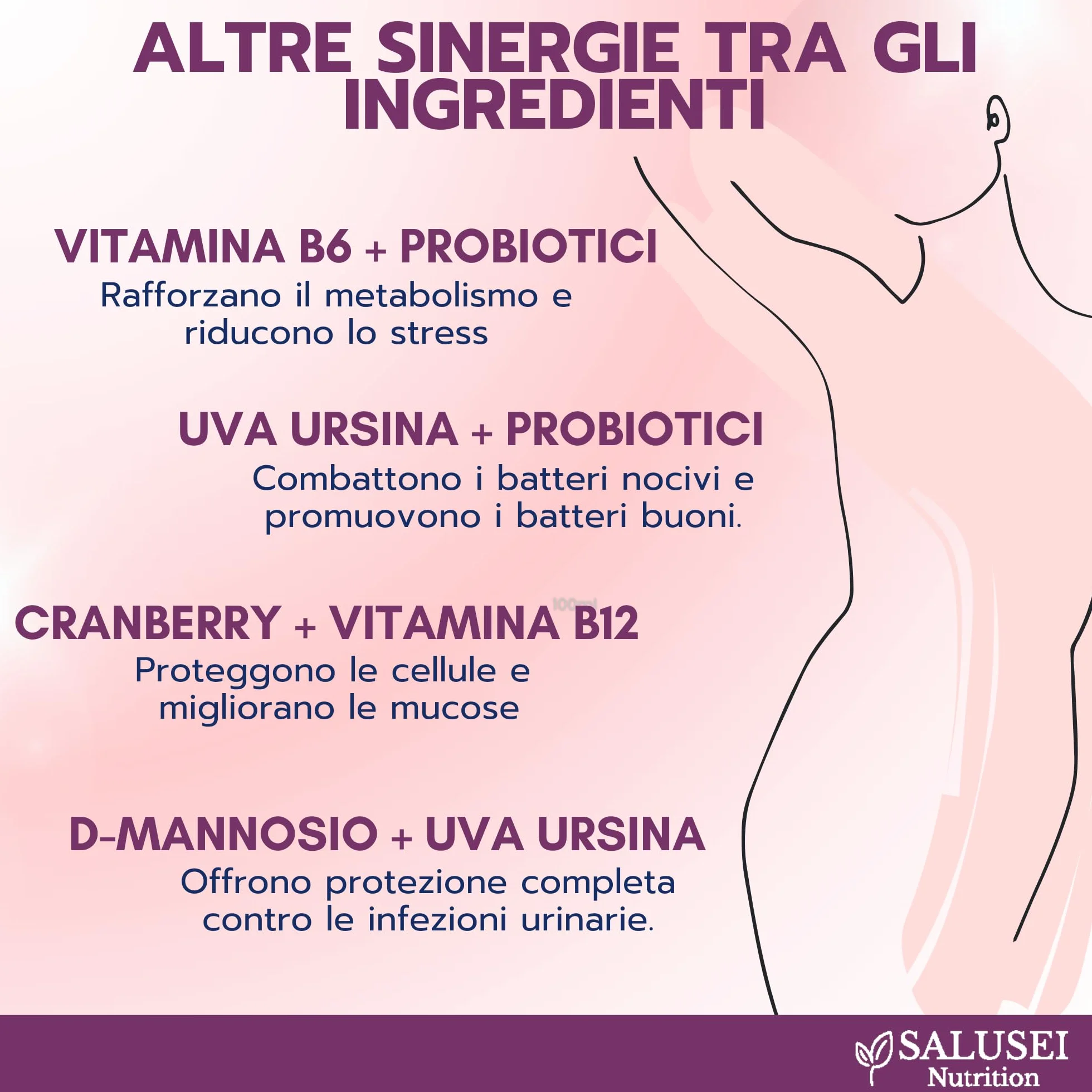 D-Mannosio Capsule Integratore per Cistite con Cranberry, Uva Ursina, Probiotici Donna e Candida Support