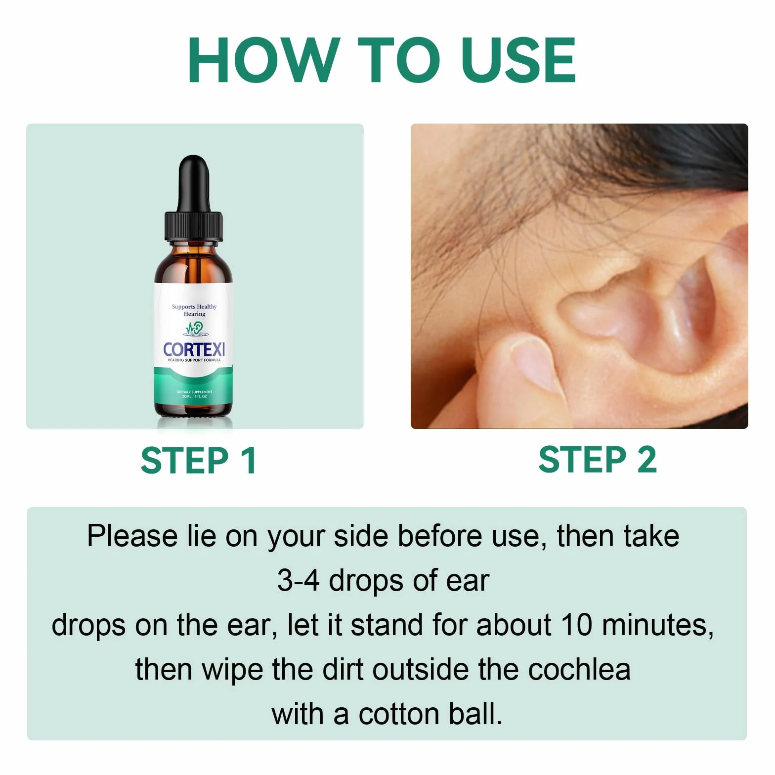 Gocce per orecchie, acufeni, allevia i dolori uditivi, allevia l'orecchio, gocce di cura per le infezioni uditive, 30 ml, 1 pz