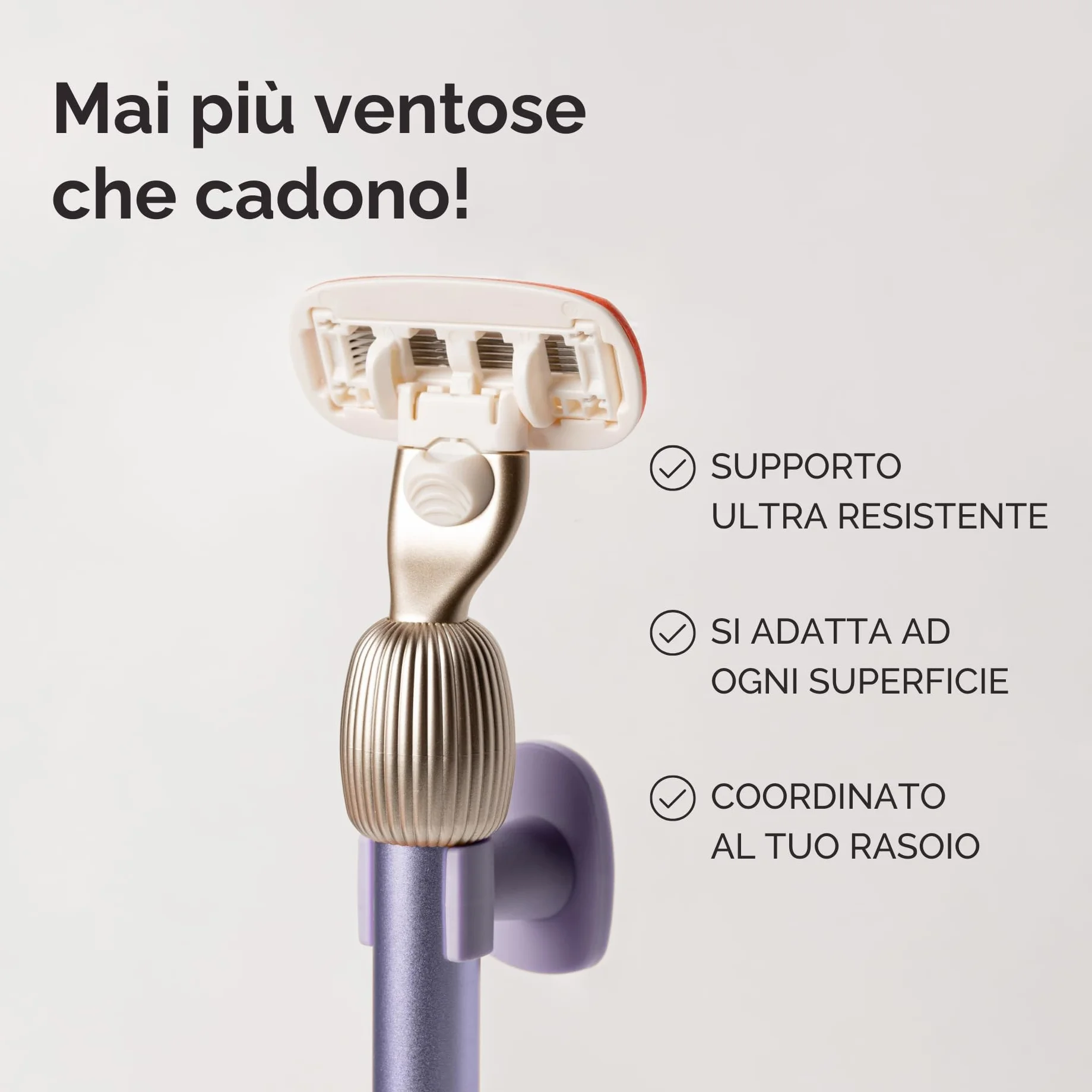 Rasoio Donna Fler The Razor Shave Set con Testine Intercambiabili, 6 Lamette e Custodia