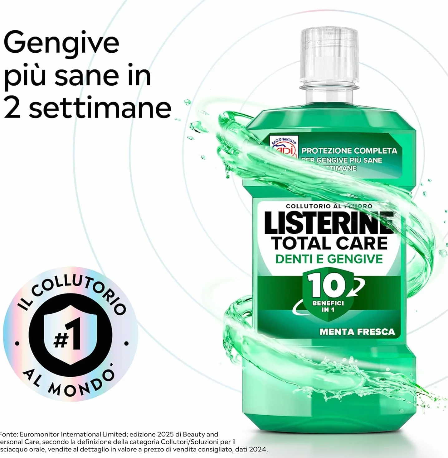 LISTERINE Total Care Collutorio Denti e Gengive Menta Fresca 80 ml