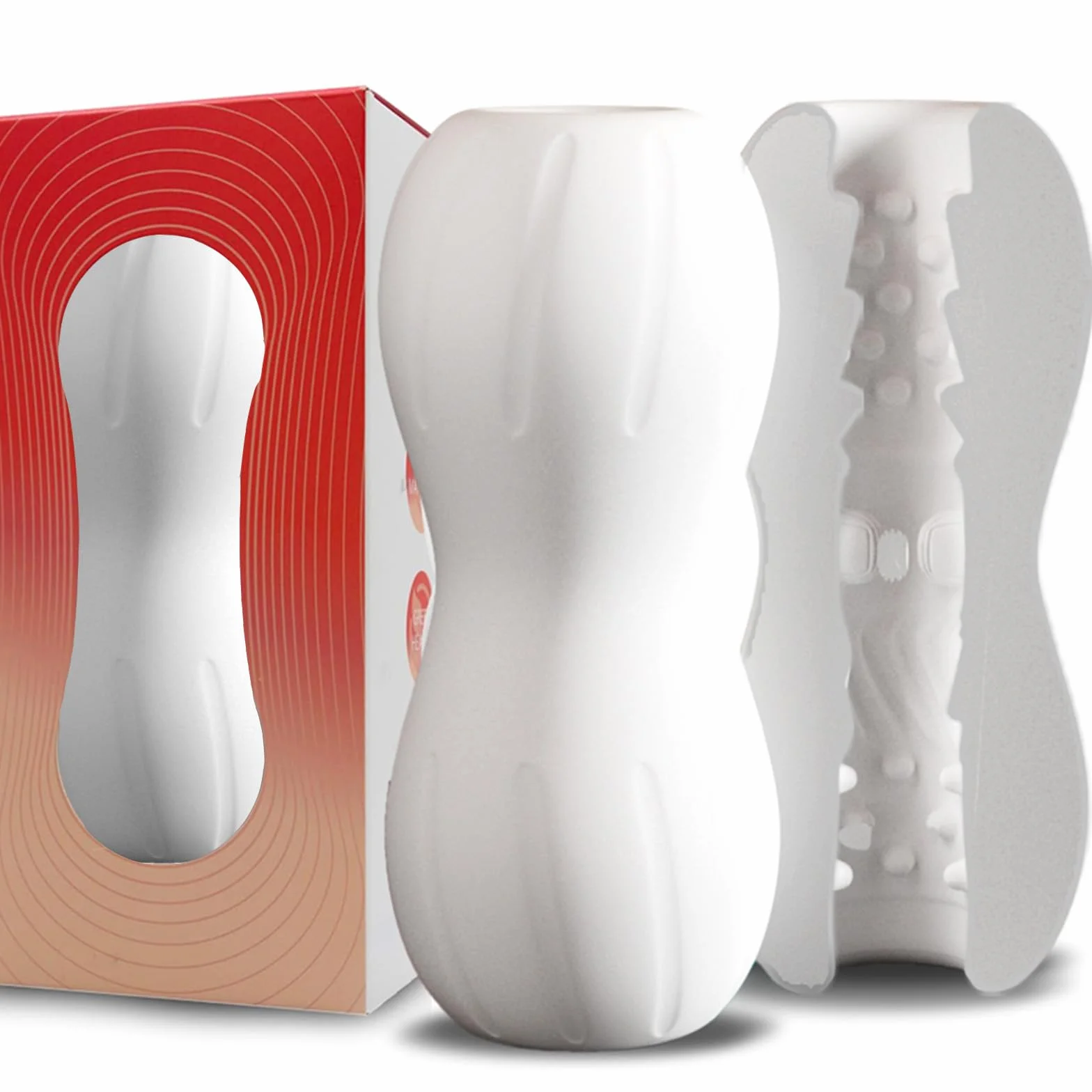 Masturbatore Uomo - Masturbatori Maschili Ultra Elastico Toy con 3D Vagina Finta, Pompino Giocattoli Sessuali, Manuale Objet per Uomini, Masturbatore per Pene Sexytoys Uomo Pocket Pussy