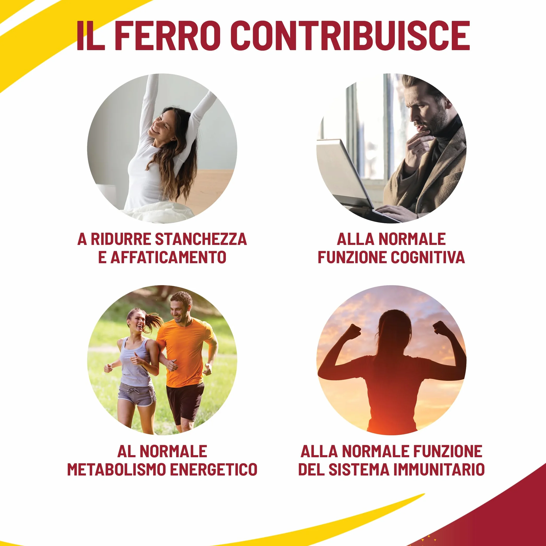 equilibra Integratori Alimentari, Ferro con Acido Folico + Vitamina C, Integratore a Base di Ferro, per la Normale Funzione dei Glubuli Rossi e dell'Emoglobina, 60 Capsule Vegetali