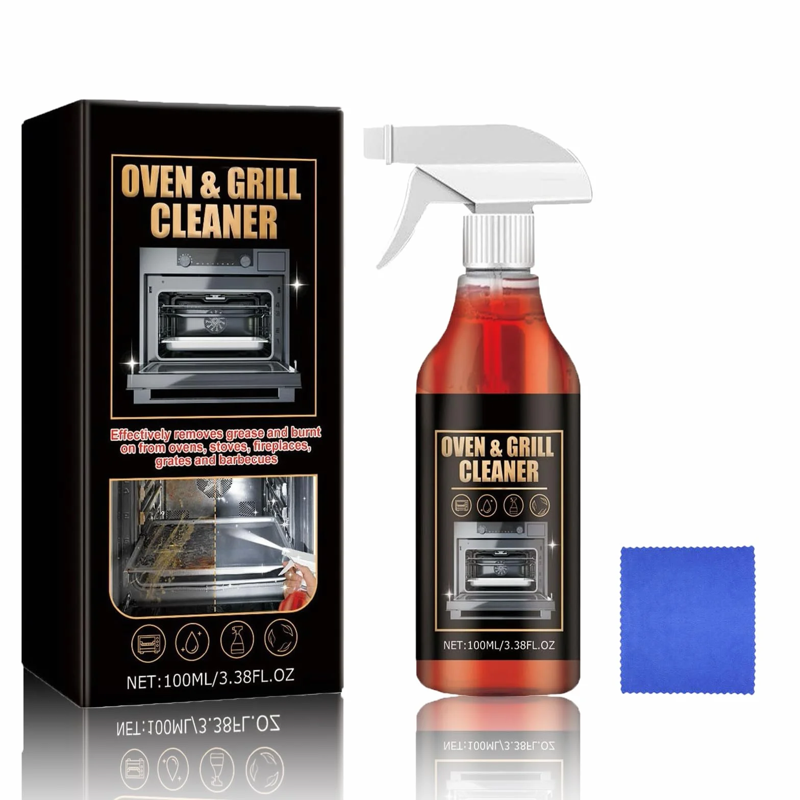 Detergente per forno e grill extra forte spray 1 pezzo acciaio inossidabile