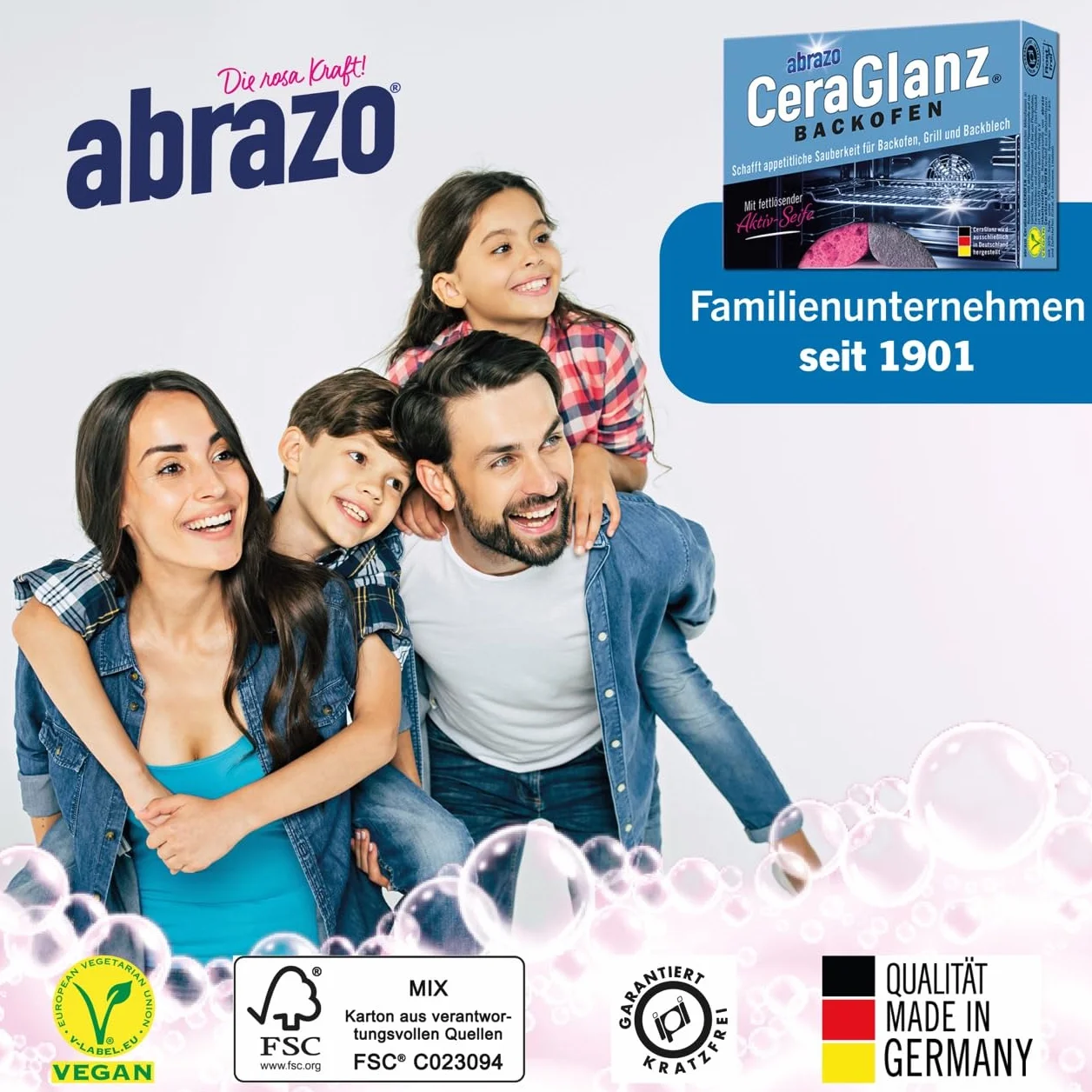 Spugna per forno Abrazo - 4 pulitori, detergente per sporco resistente