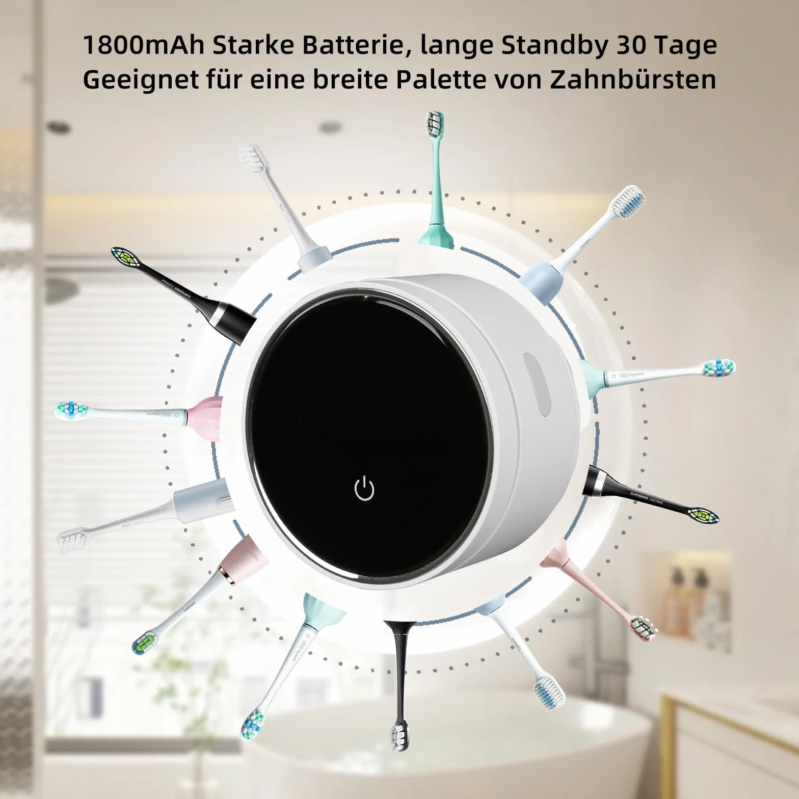 Portaspazzolino disinfettante UV con asciugatura, supporto automatico per spazzola con sensore, spazzolino elettrico disinfettante, spazzolino da denti sterilizzatore organizer