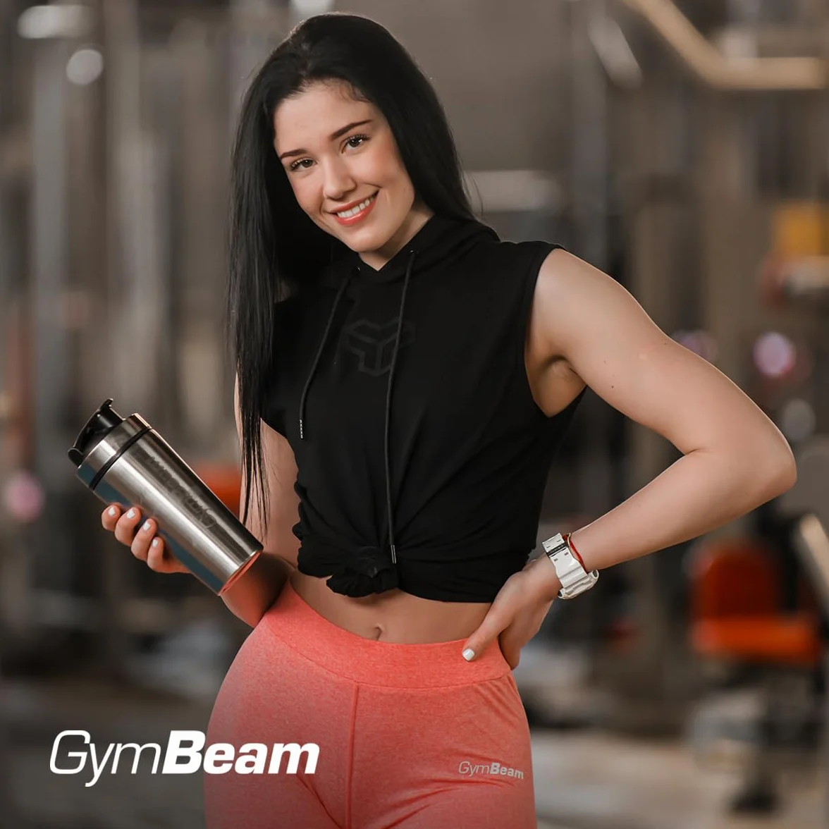 GymBeam Shaker Steel, Agitatore in Metallo, Shaker per Bevande Proteiche in Acciaio Inox, Leggero e Resistente da 750 ml, Non Trattiene Odori Sgradevoli, Ideale per Miscelare Integratori Alimentari