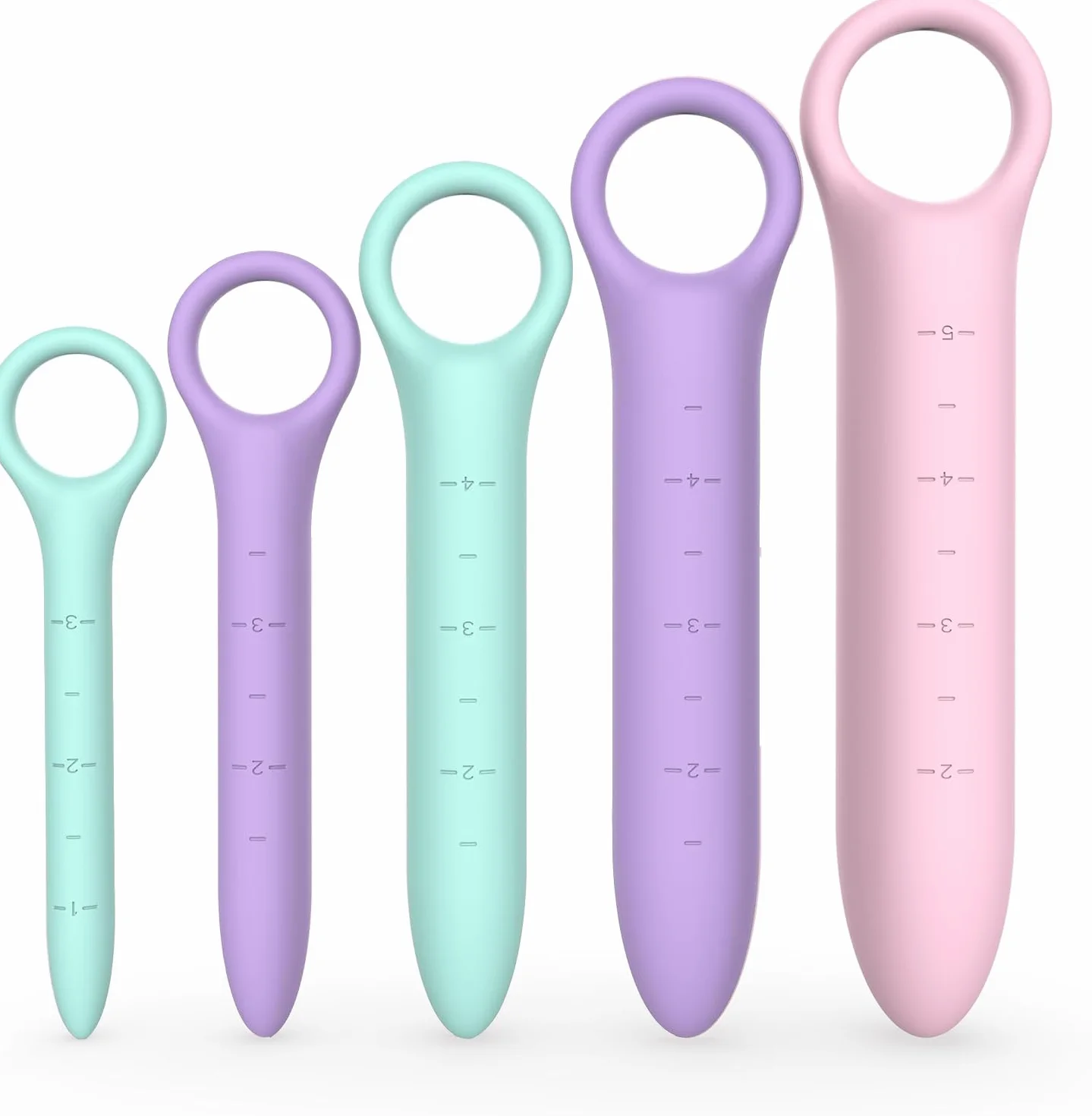 Dilatatori Silicone 5 Pezzi Dilatatore Vaginale Ano Donna Uomo Multicolore