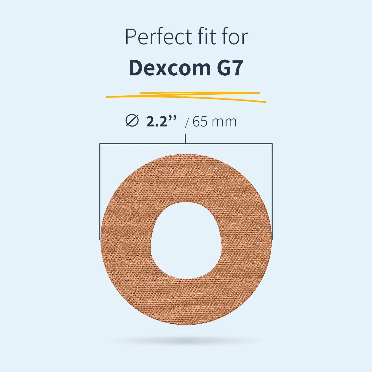 MySweetStitch - 10 x Dexcom G7 cerotti sensore, Ringpatch Ø 65mm, cerotto impermeabile, traspirante, delicato sulla pelle, Made in Germany, Olive-Green