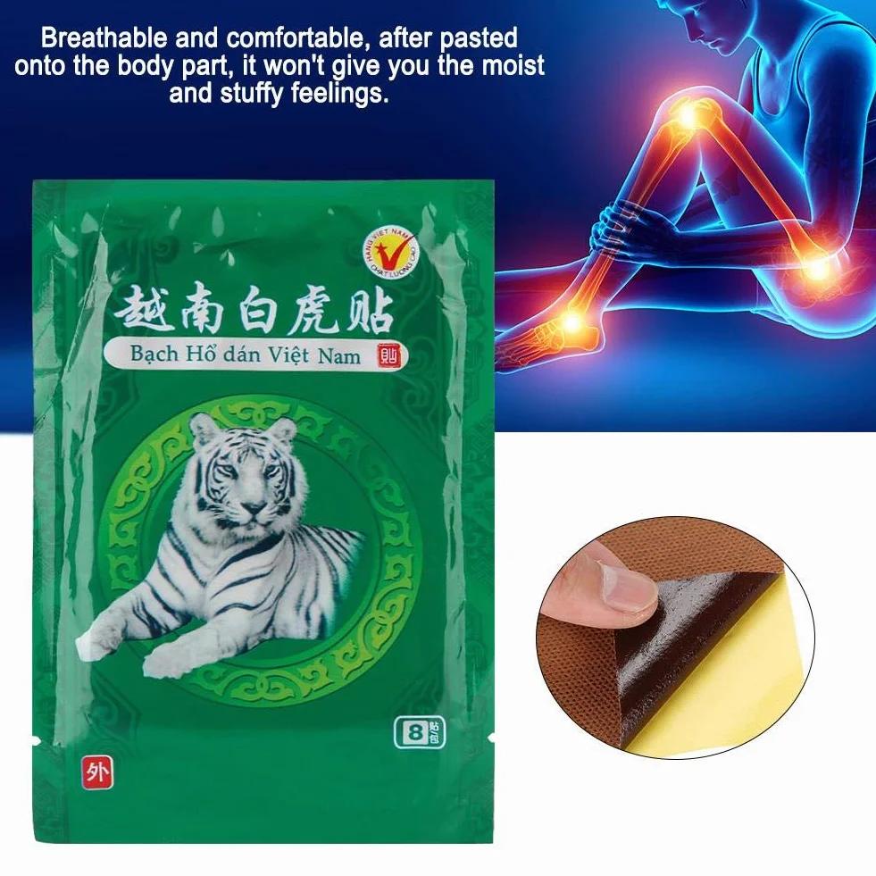 Cerotti per Dolori Muscolari ed Articolari Balsamo di Tigre Bianco 8 Pezzi
