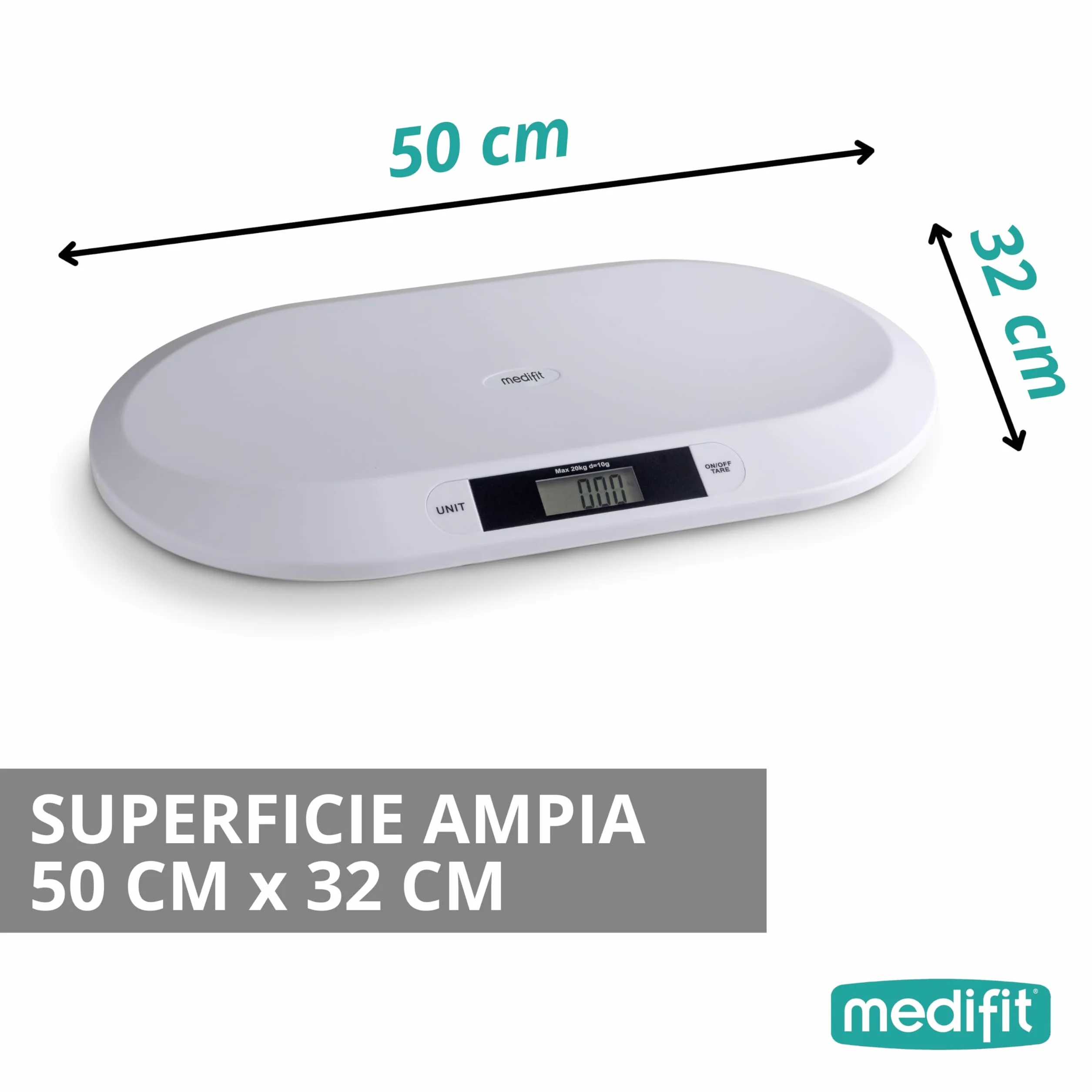 Innoliving INMD-039 Bilancia Baby Digitale, Portata 20 kg, Display LCD, Funzione Tara