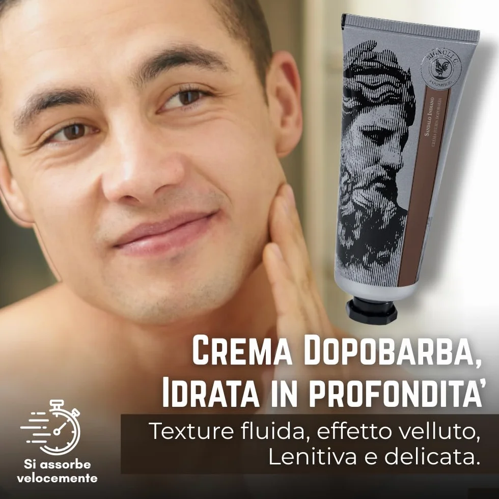 Bignoli Set Rasatura Tradizionale – Kit Barba Uomo - Sapone da Barba 175g + Crema Dopobarba 75ml + Pennello | Qualità Artigianale - Set Regalo Uomo