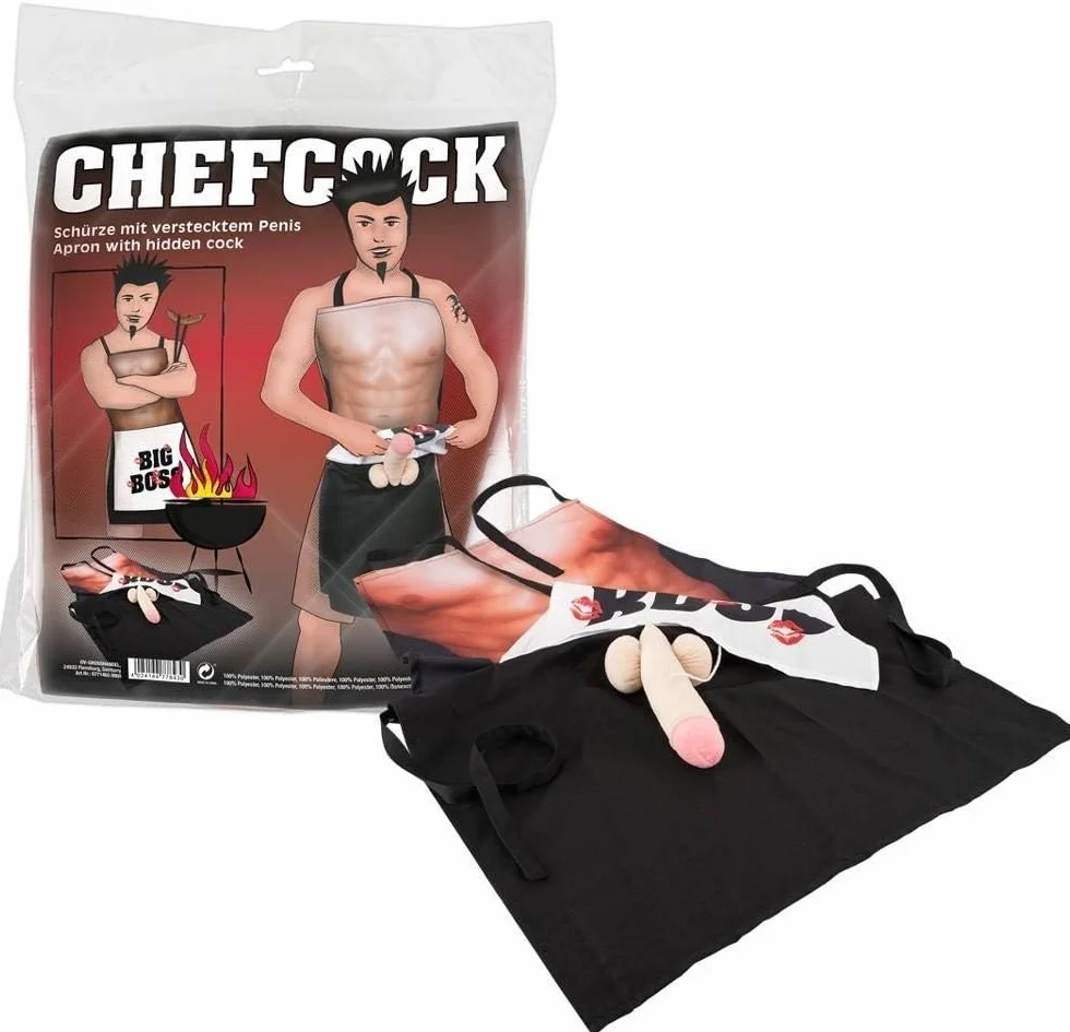 Orion ChefCock Grembiule da cucina uomo con Fallo in Peluche