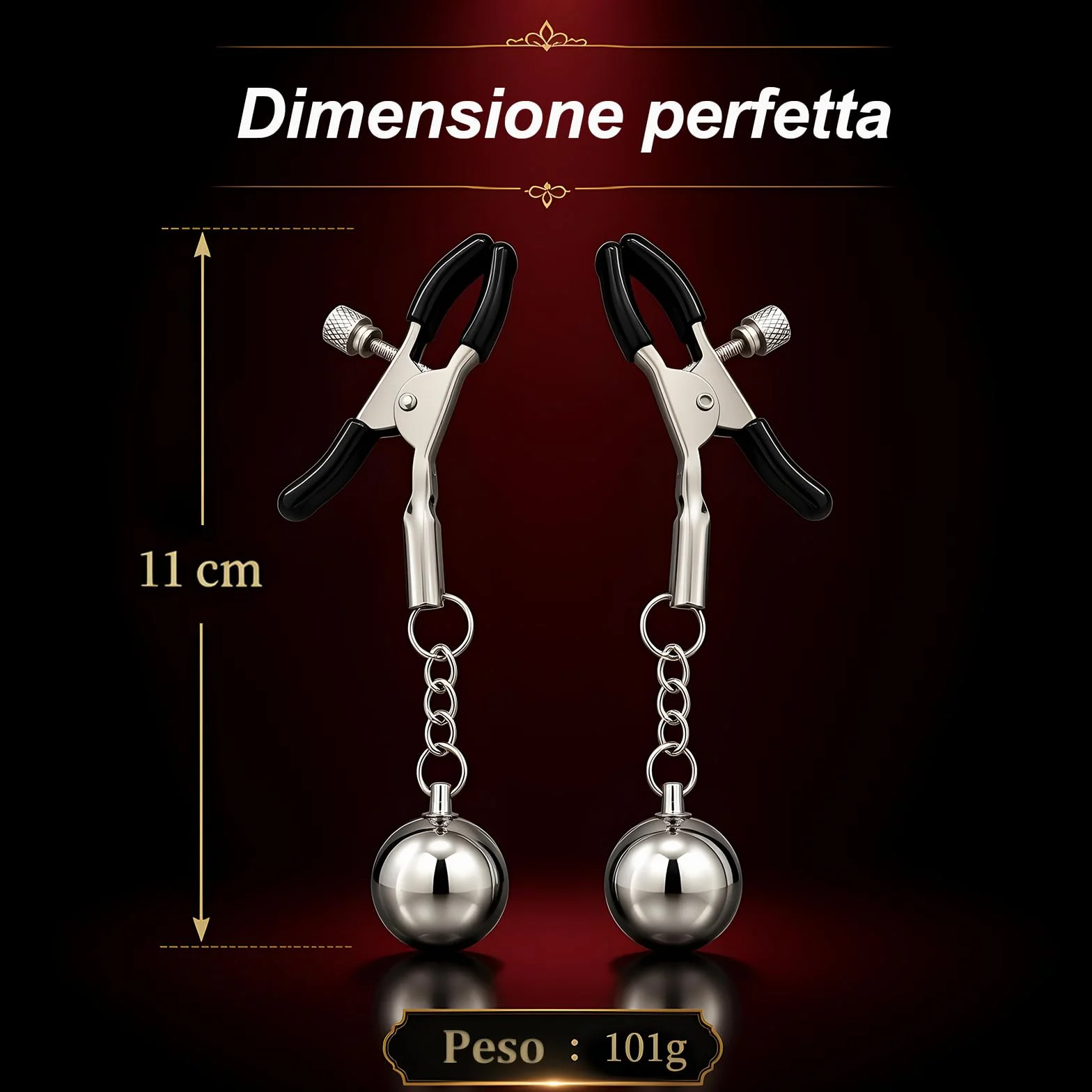 Pinze per Capezzoli Donna Morsetti per Capezzoli Regolabili Stimolatore Clitoride Femminile Labia Clip BDSM Giocattoli Sessuali per Uomini e Donne SM Bondage