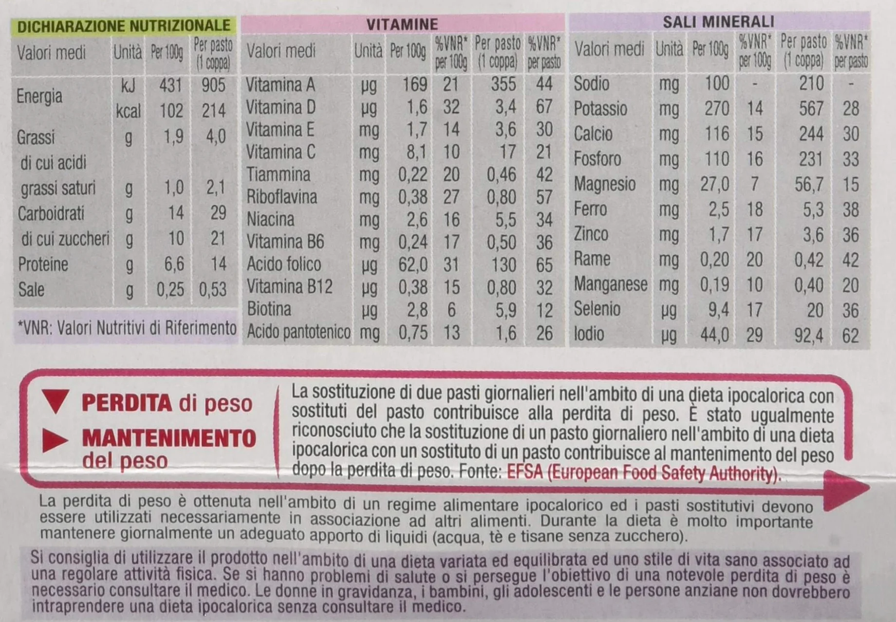 PESOFORMA - EXTRA PROTEIN - Coppa gusto cioccolato - Pasto sotitutivo proteico per il controllo del peso - 13g di proteine per pasto - Con vitamina D, vitamina C, vitamina E, magnesio - 210g
