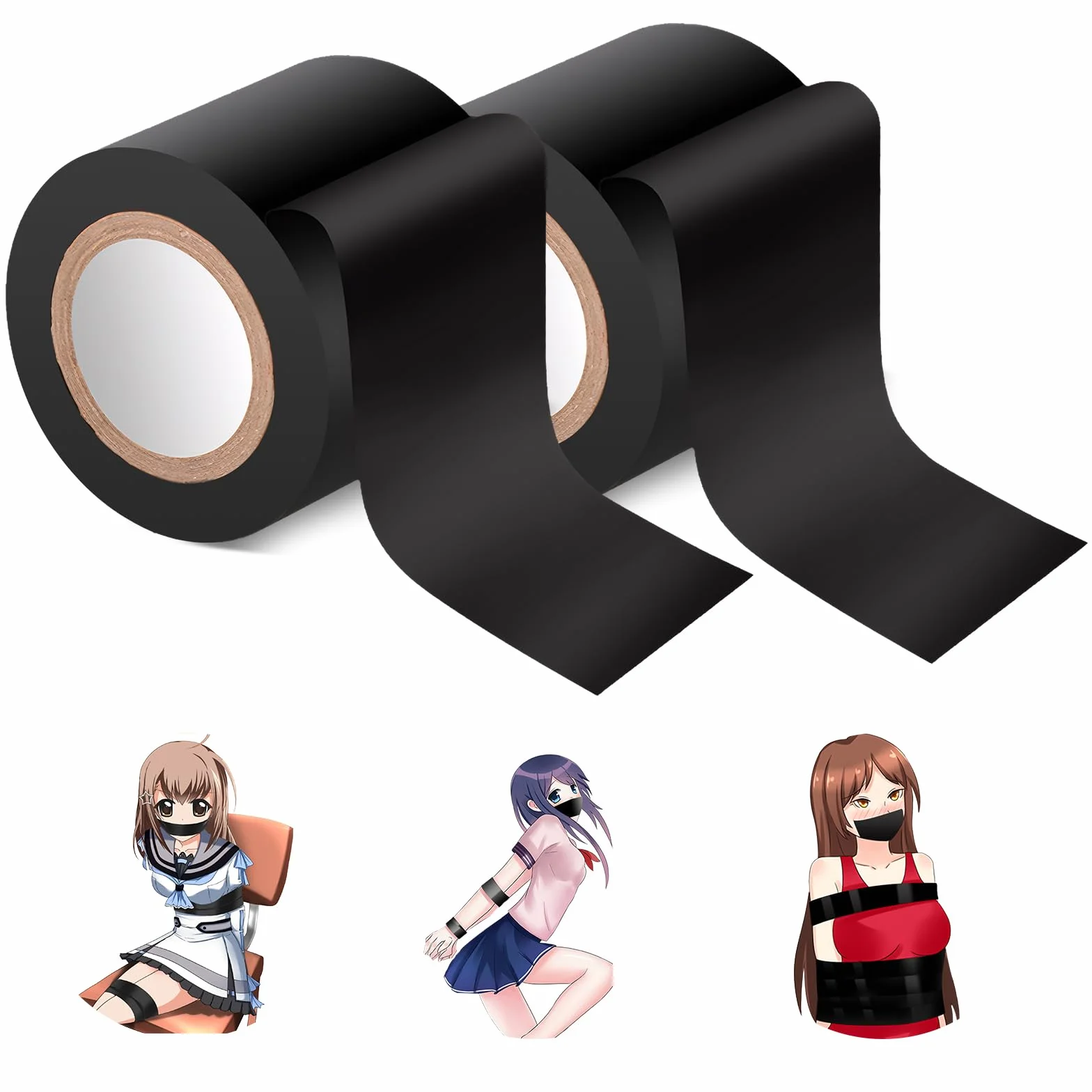 Qoosea Nastro di Vincolo BDSM Cinghia in PVC Statico Riutilizzabile per Coppie Lunghezza 52.49 Piedi Ideale per Giochi Sensuali e Avventure di Bondage(2 Pezzi)