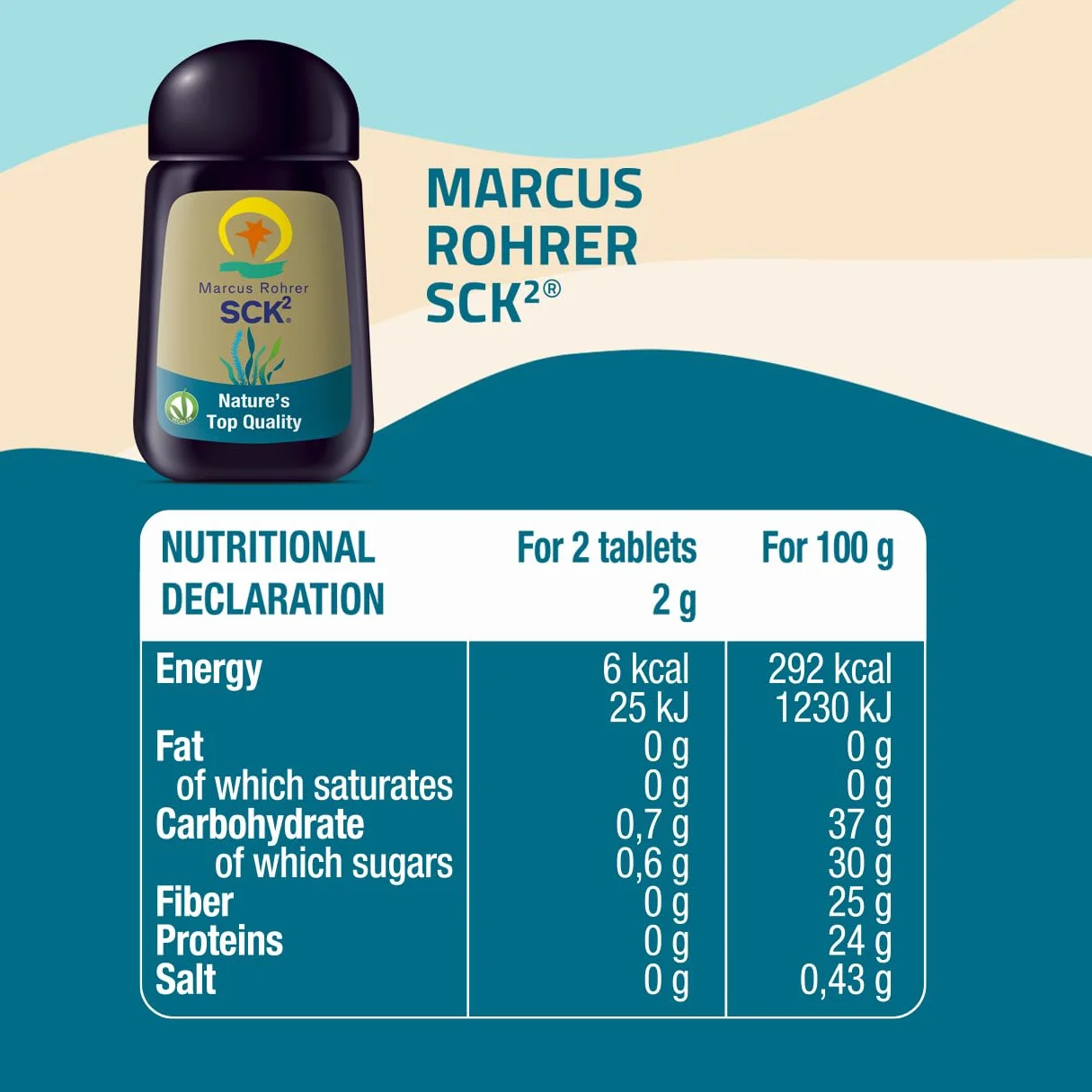 MARCUS ROHRER SCK2 Integratore Alimentare Spirulina Clorella Kombu Klamath 60 Compresse