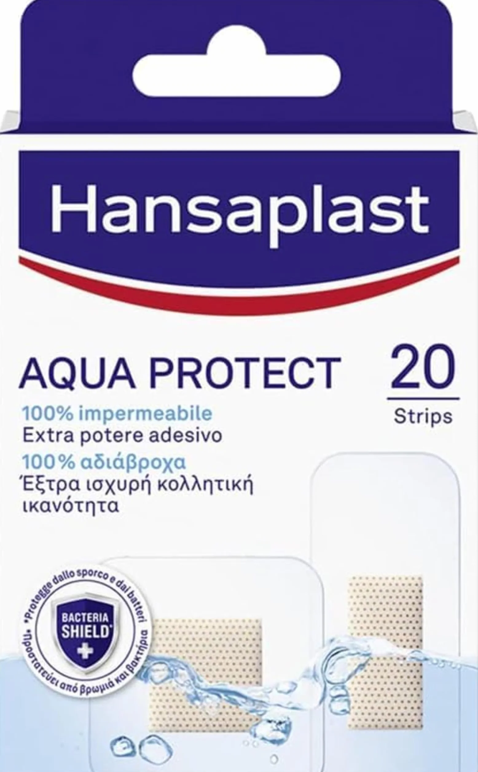 Hansaplast Cerotti AQUA PROTECT 20 pezzi 2 formati assortiti