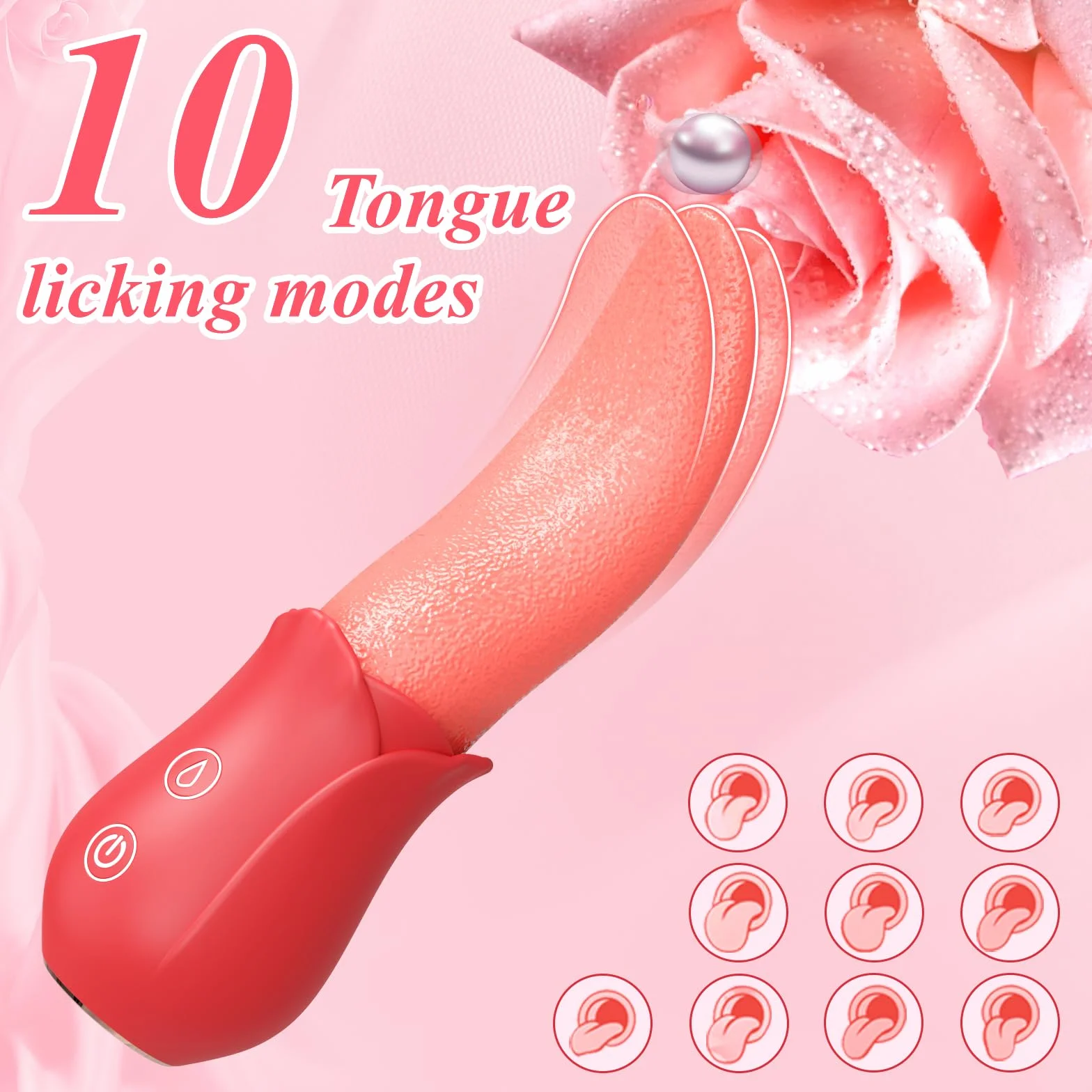 Giocattoli Sessuali Per Donne, Vibratori Realistici Per Leccare La Lingua Per Capezzoli, Vibratore Per Capezzoli Con 10 Vibrazioni, Sex Toys Per Adulti Per Coppie Di Donne