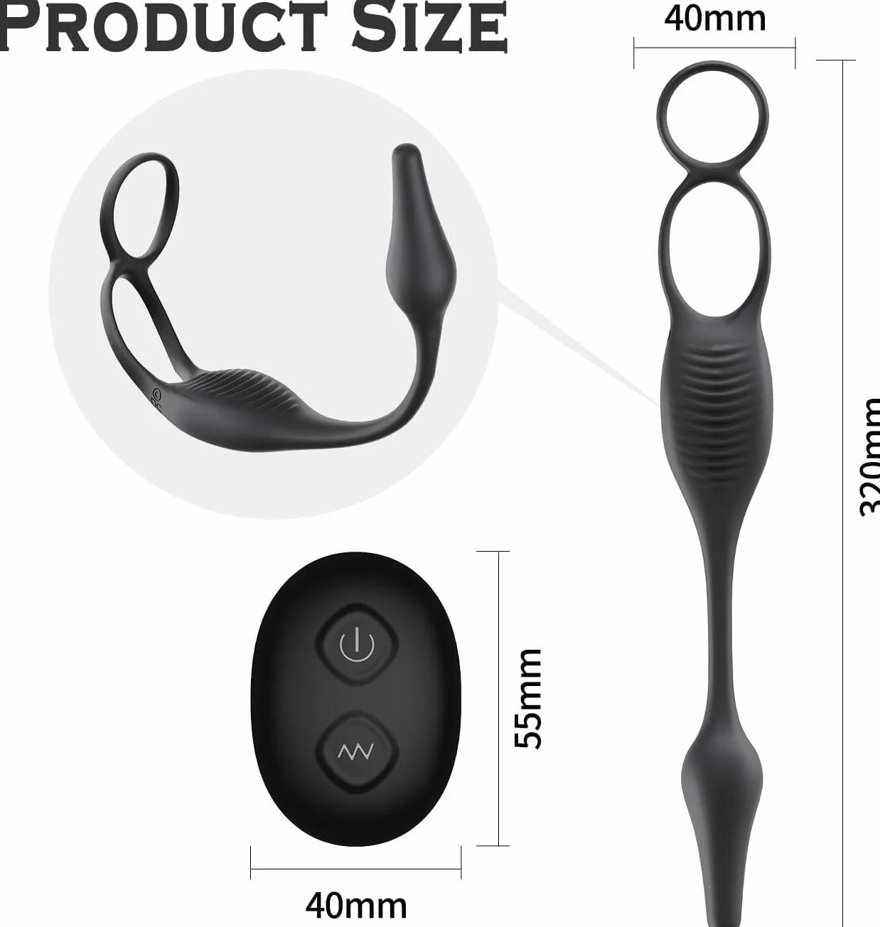 Doppio Motore Màssaggiatòre Próstatico, Silicone Vibràtóre con 7 Modalità di Vibrazione, Morbido Vibratǒri per Donna e Uomo Stimólazione Clitòridea e Puntó G Màssàggio, Ricaricabile e Impermeabile