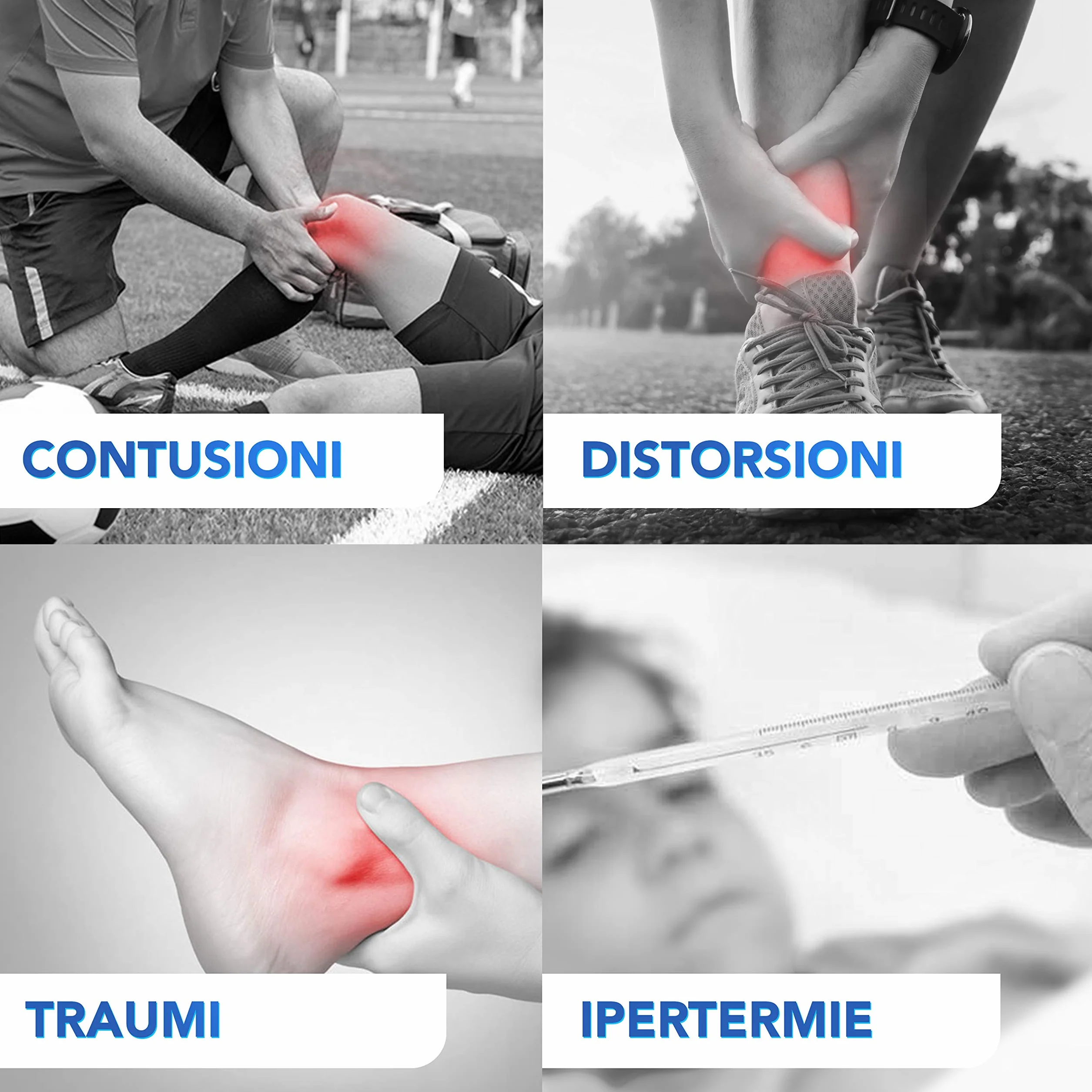 AIESI Ghiaccio istantaneo monouso 25 pezzi 14x18 cm ICE PACK TNT