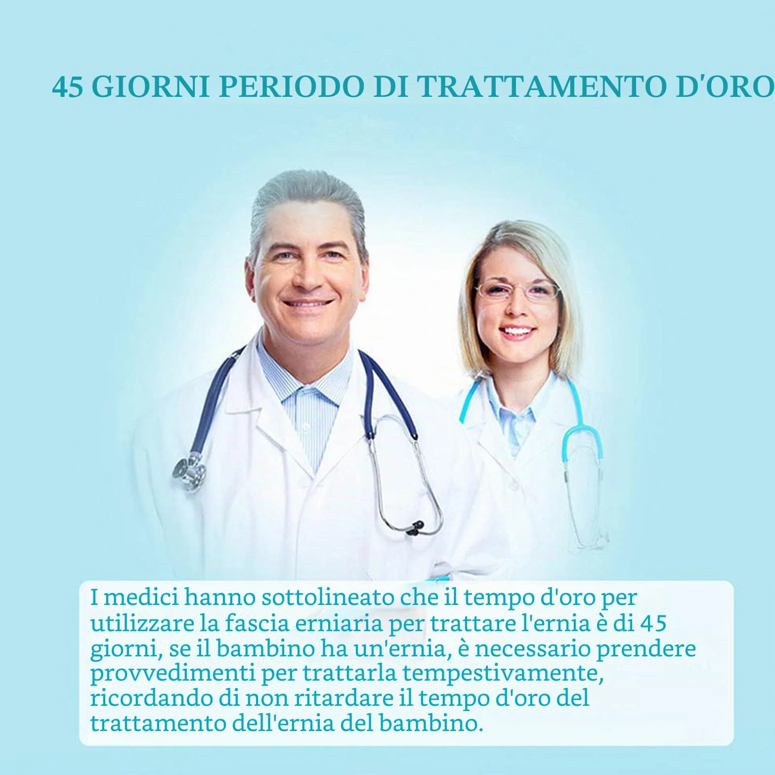 Fascia per ernia ombelicale nei neonati, supporto addominale per ombelico dei neonati, fascia regolabile blu Blu