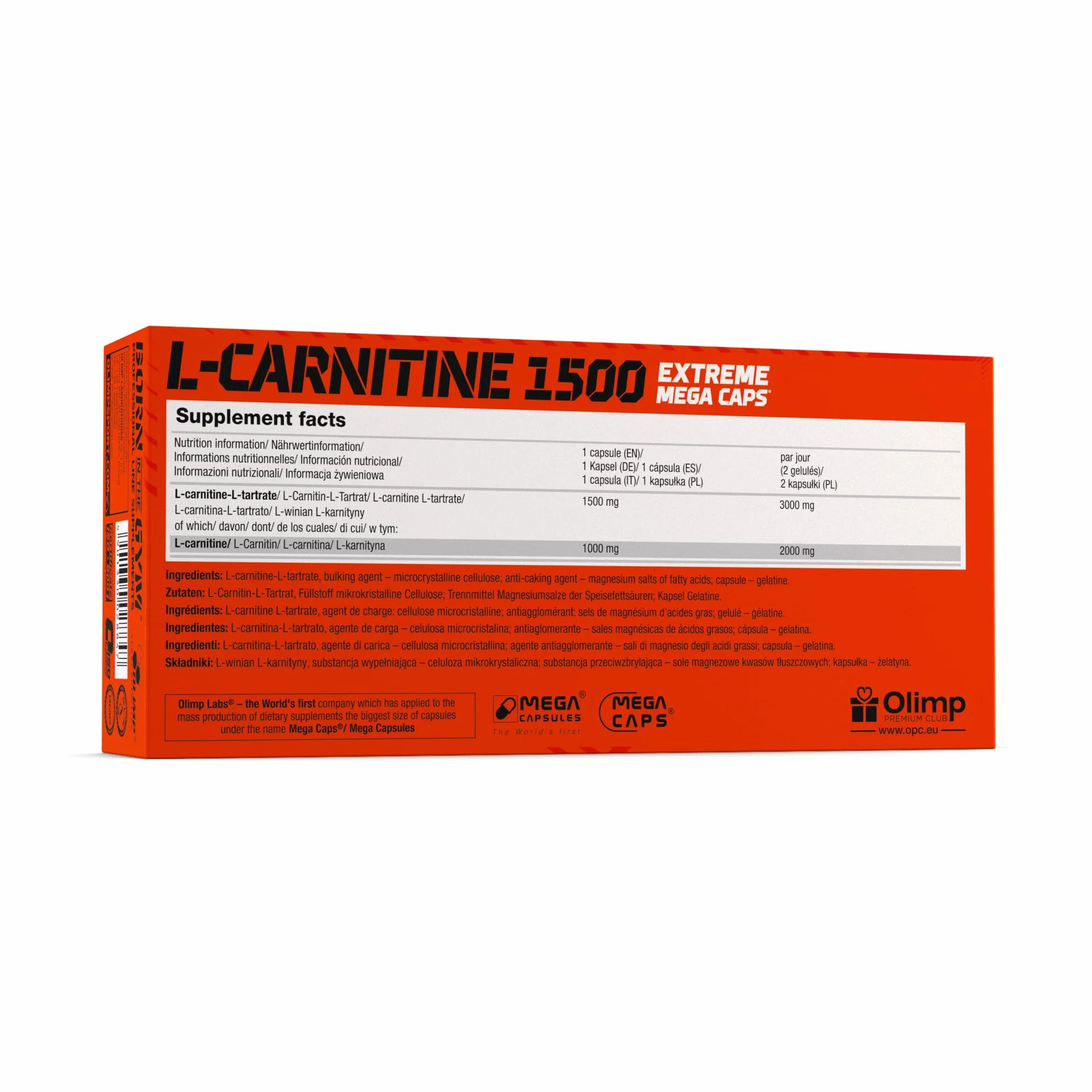 Olimp Sport Nutrition L-Carnitine 1500 Extreme Mega Caps/Mega Capsules 120 Caps