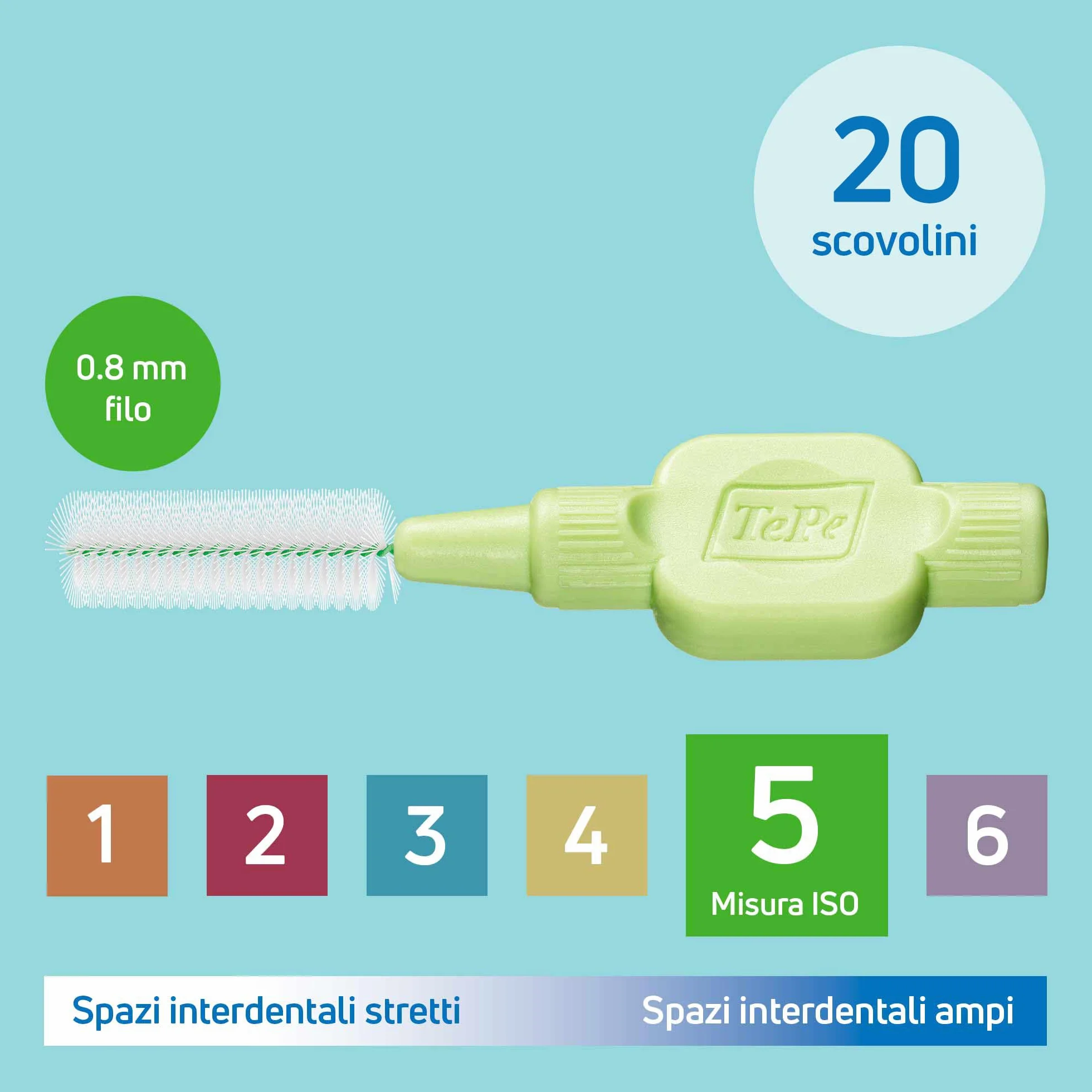 TePe Scovolino Extra Soft Verde 0.20mm ISO 5 20pz