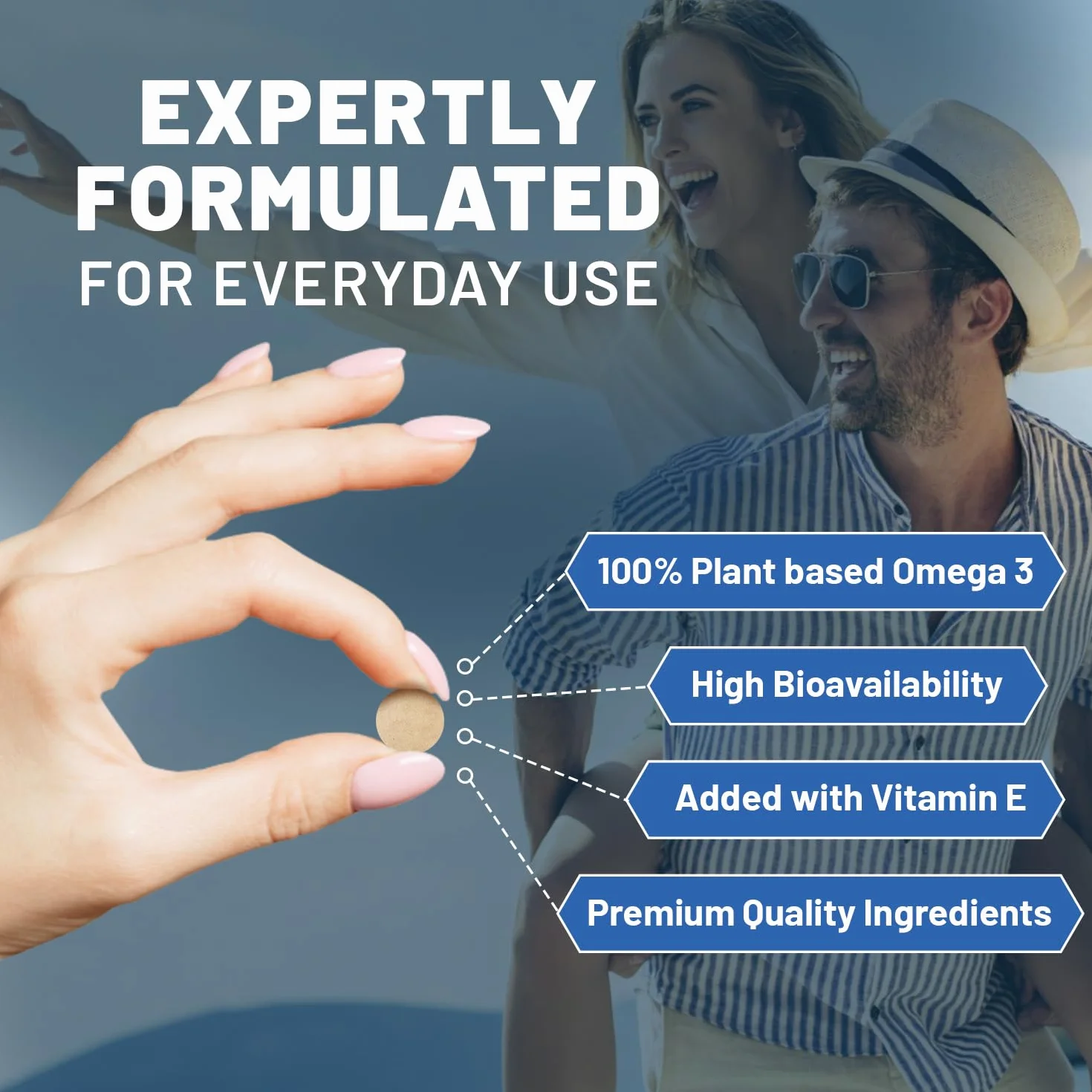Prowise Vegan Omega-3 DHA da olio di alghe | 60 capsule molli con vitamina E | 400 mg di DHA + 10 mg di vitamina E | 100% vegetale | Fonte pura e sostenibile