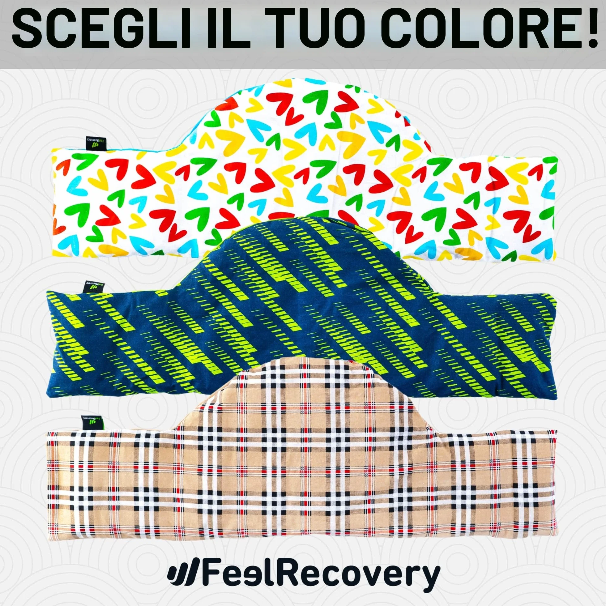 Cuscino Termico Semi Cervicale - Cuscino per Microonde Riscaldante per Collo (60x22 cm) - Scaldacollo per la Nuca e Spalle con Federa Esterna Lavabile in Cotone 100% e Fiori di Lavanda