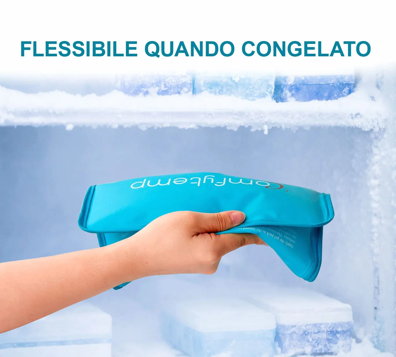 Comfytemp Impacco Ghiaccio Riutilizzabile 27x37cm Terapia Caldo Freddo Borsa Ghiaccio Ginocchio Schiena