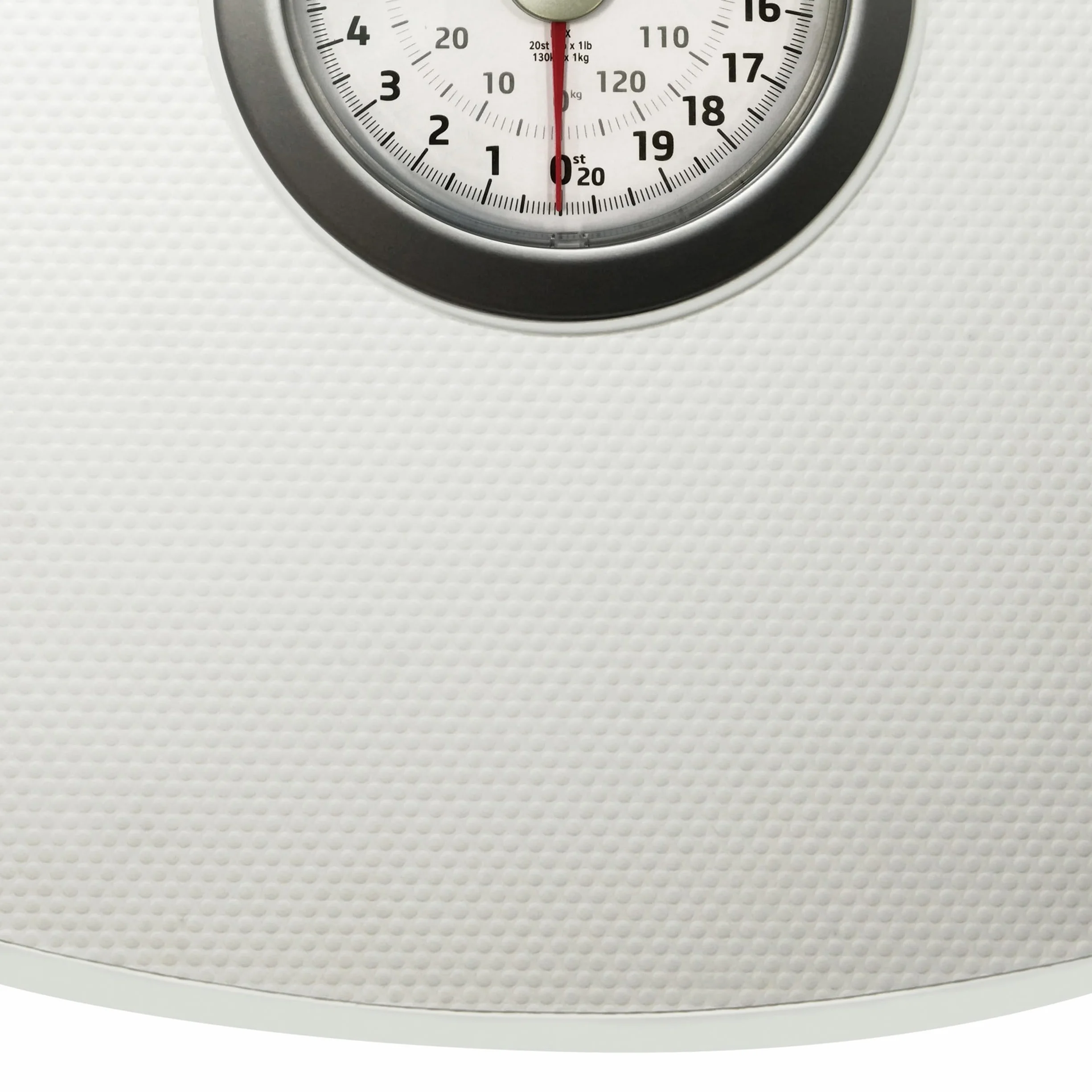 Salter 144 WHSVDR - Bilance da bagno meccaniche, numeri grandi, qualità premium, bilancia persona, capacità masima di 130 kg, quadrante grande, piattaforma spaziosa, bianco
