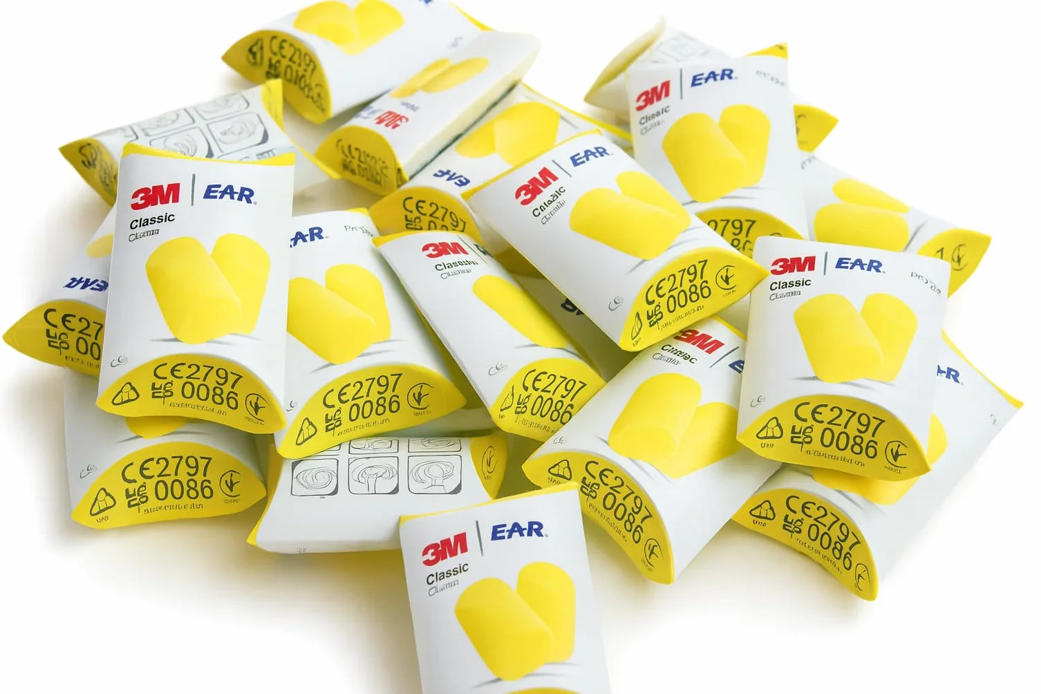 Earplugs in schiuma per dormire e lavorare gialli (20 Paia)