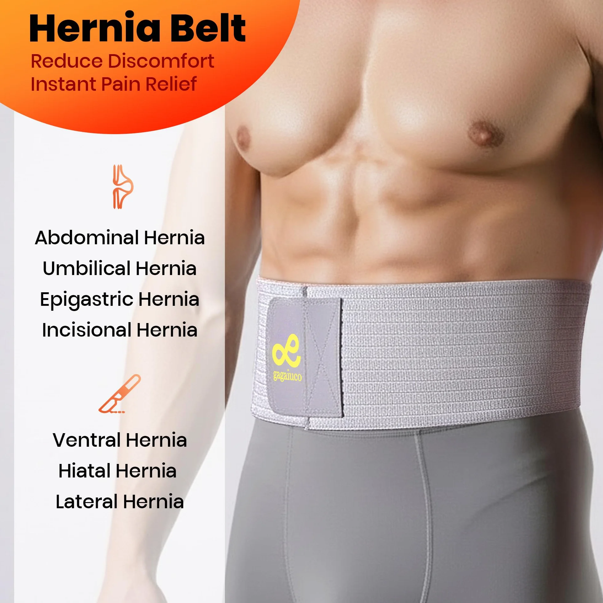 Cintura Per Ernia Ombelicale Per Uomini E Donne - Fascia Di Sostegno Addominale Con Cuscinetto Di Compressione - Aiuto Per La Prevenzione Della Chirurgia Dell'ombelico E Dell'incisione Ventrale.