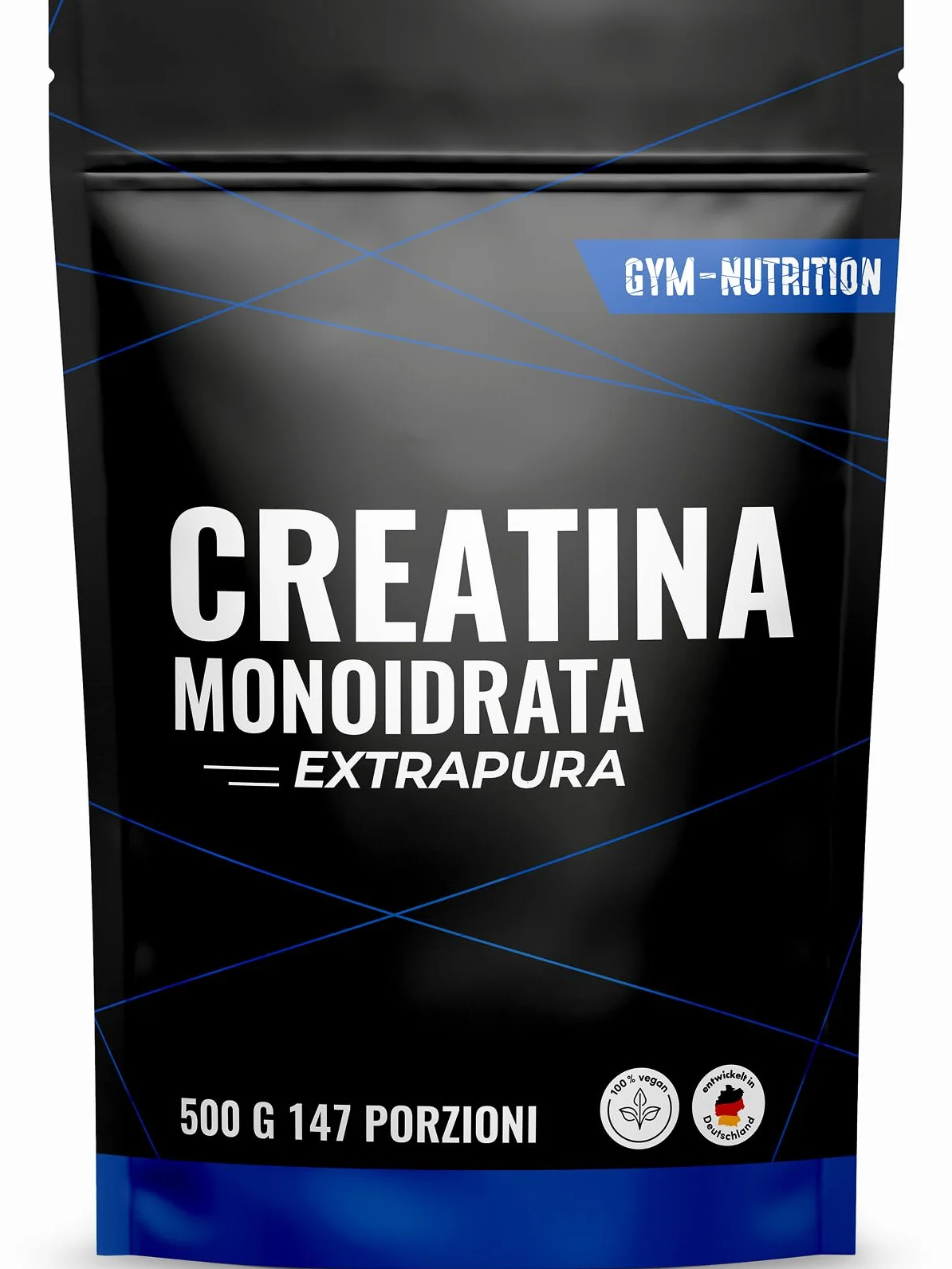 Creatina Monoidrata 500g 147 Porzioni Extrapura Senza Impurità Vegan Sviluppata Germania