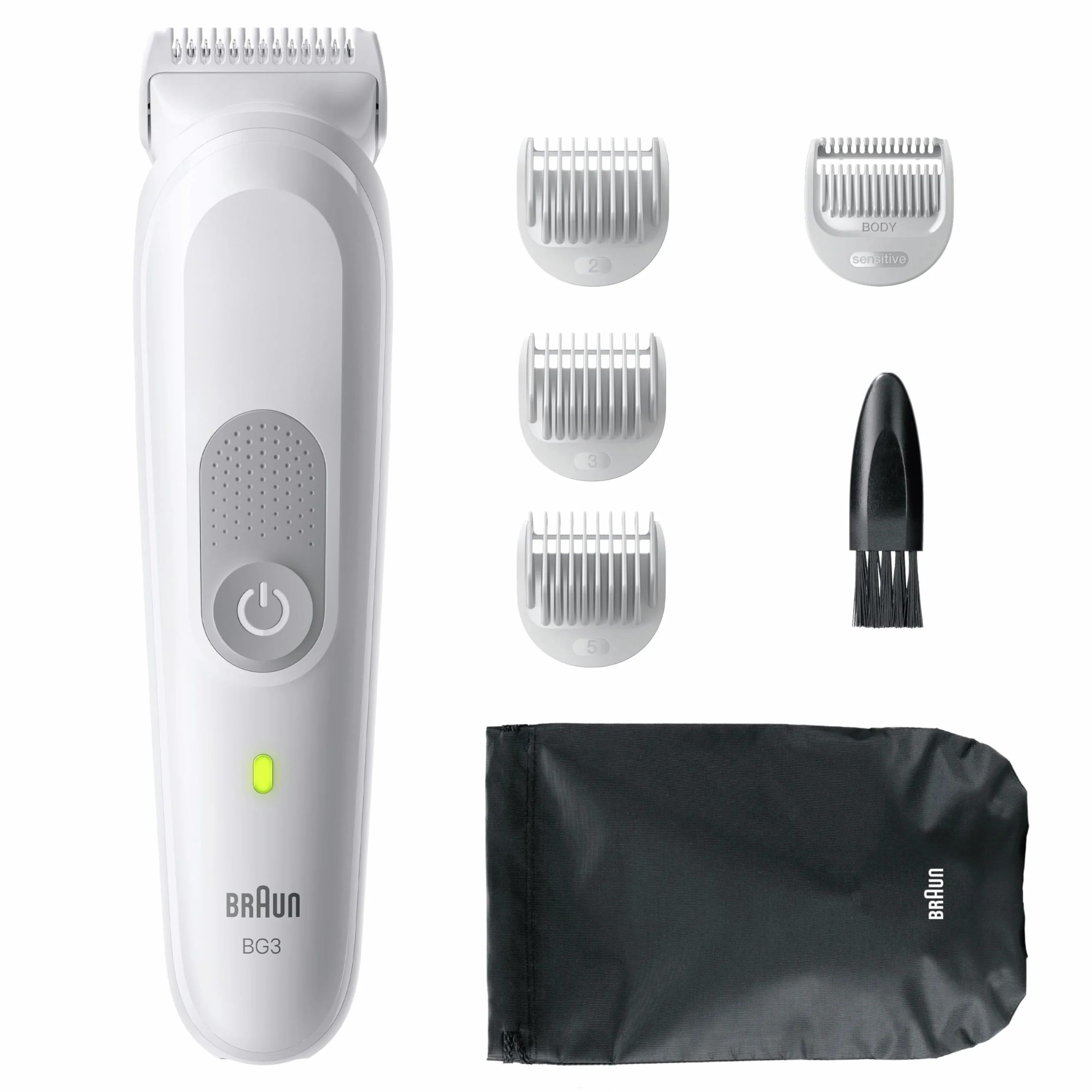 Braun Series 3 Rasoio Elettrico Corpo Uomo con Skinguard, Impermeabile, 80 Min Utilizzo, Grigio