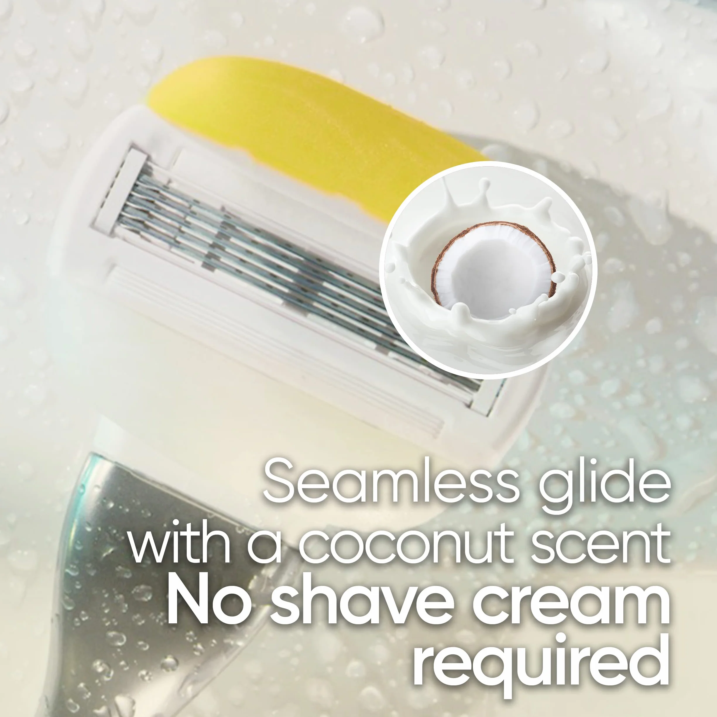 Gillette Venus ComfortGlide con Olay - Lamette di ricambio da donna, fragranza al cocco, confezione da 6 (l’imballaggio può variare)