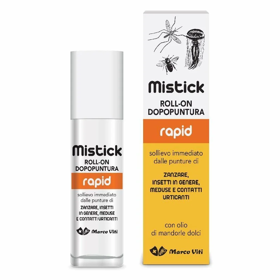 Mistick RAPID Roll-on Dopopuntura Lenitivo per Punture di Zanzare e Insetti a Base di Ammoniaca