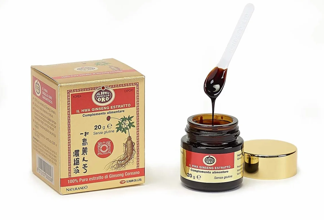 Naturando Ginseng Bianco Sigillo Oro Estratto Molle Tonico Adattogeno Antiaffaticamento 20 g