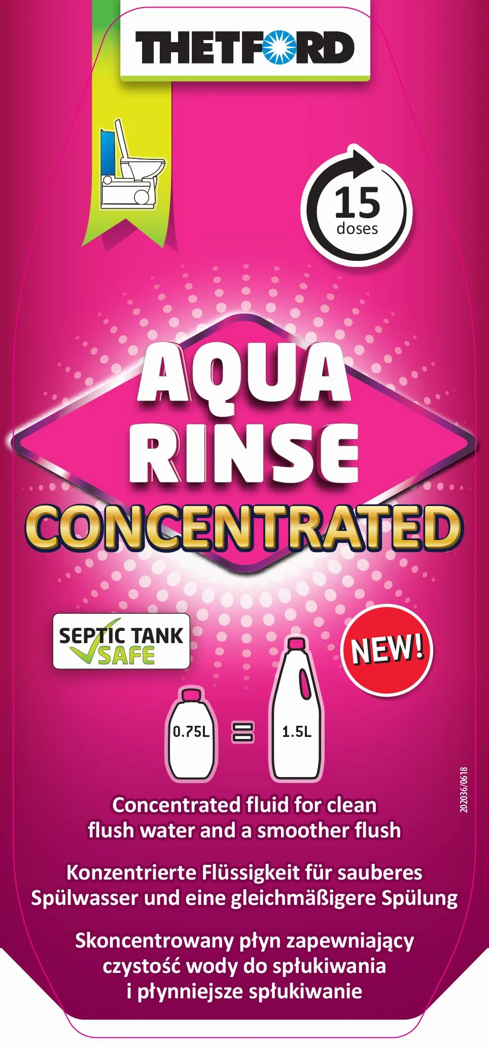 Thetford Aqua KEM Rinse Concentrato, 0,75 Litri