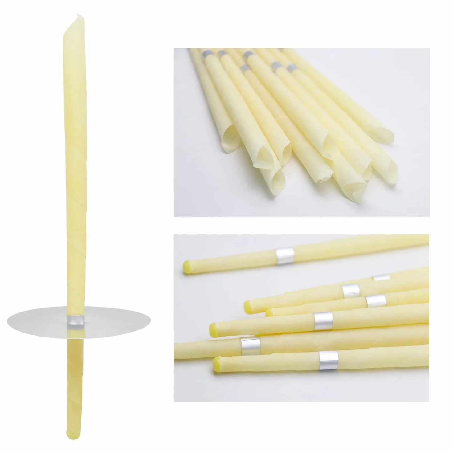 20 PCS Coni per orecchie,candele coniche, rimozione del cerume,- Cera d’Api e Mussola di Cotone Naturale con Filtri e Dischi Protettivi