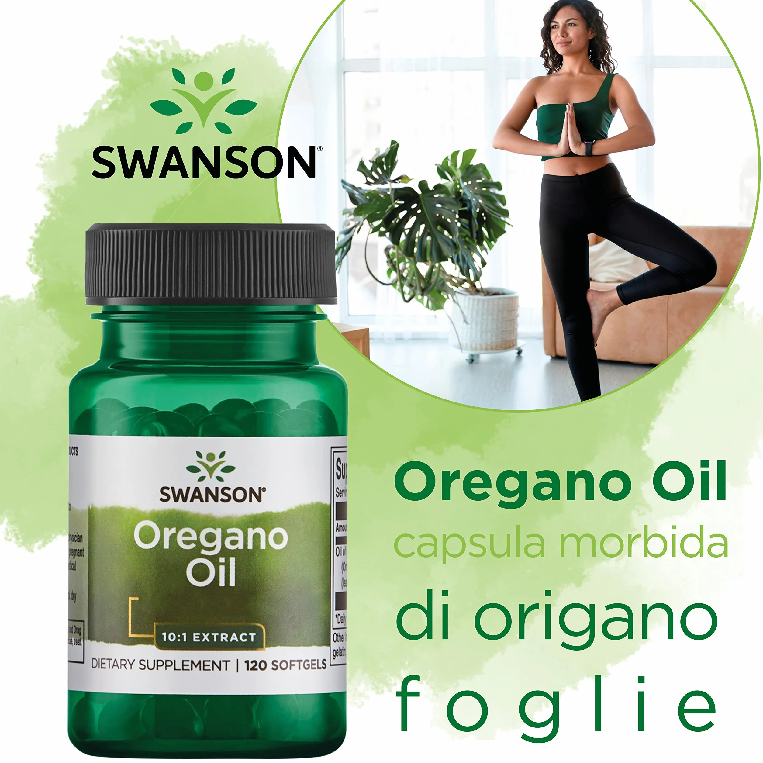Swanson Oregano Oil 150mg 120 capsule morbide Origanum vulgare