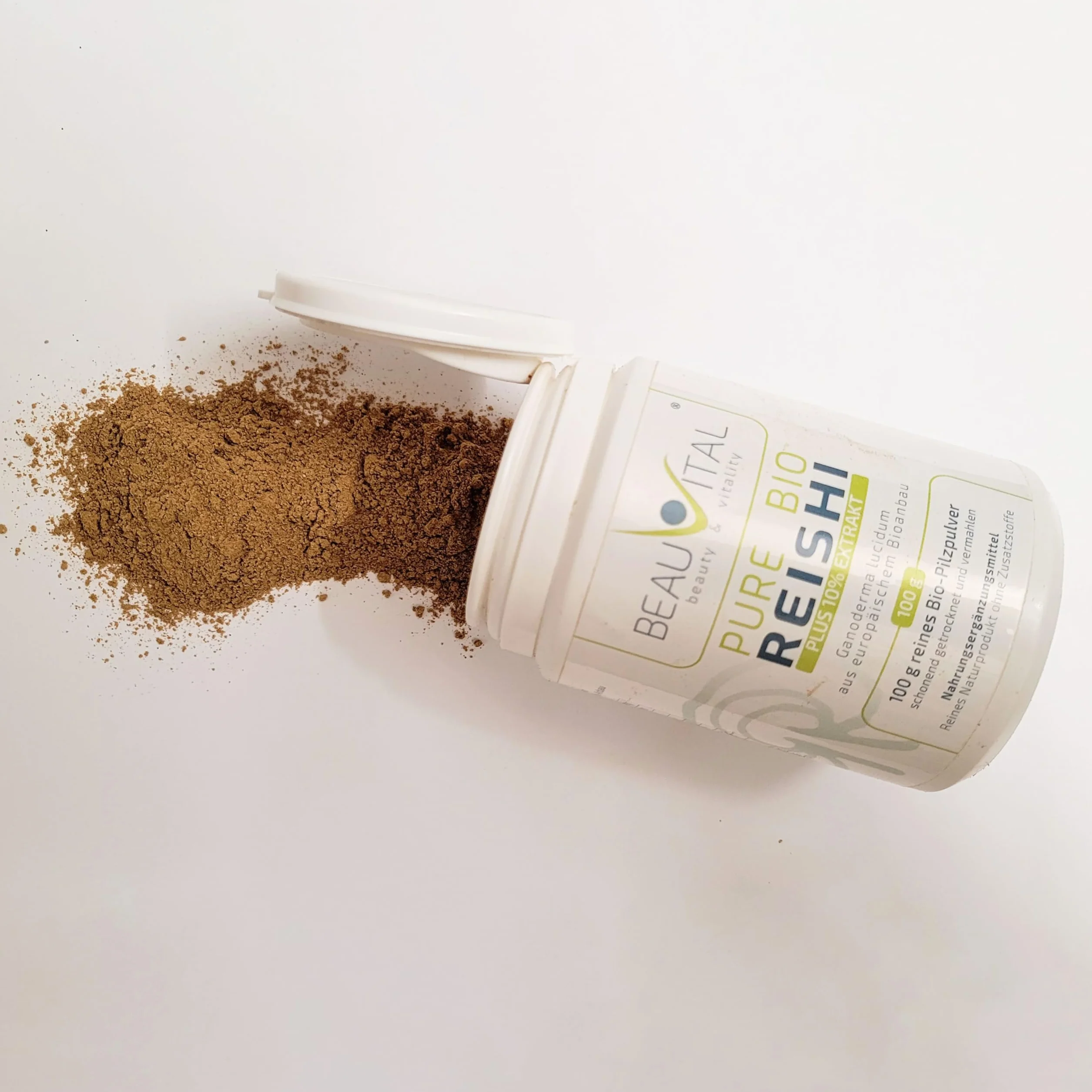 Pure Bio Reishi Ganoderma 100 g con estratto di Reishi biologico al 10% | Nuova formula | Ganoderma lucidum da agricoltura biologica dell'UE, vegan, senza additivi artificiali