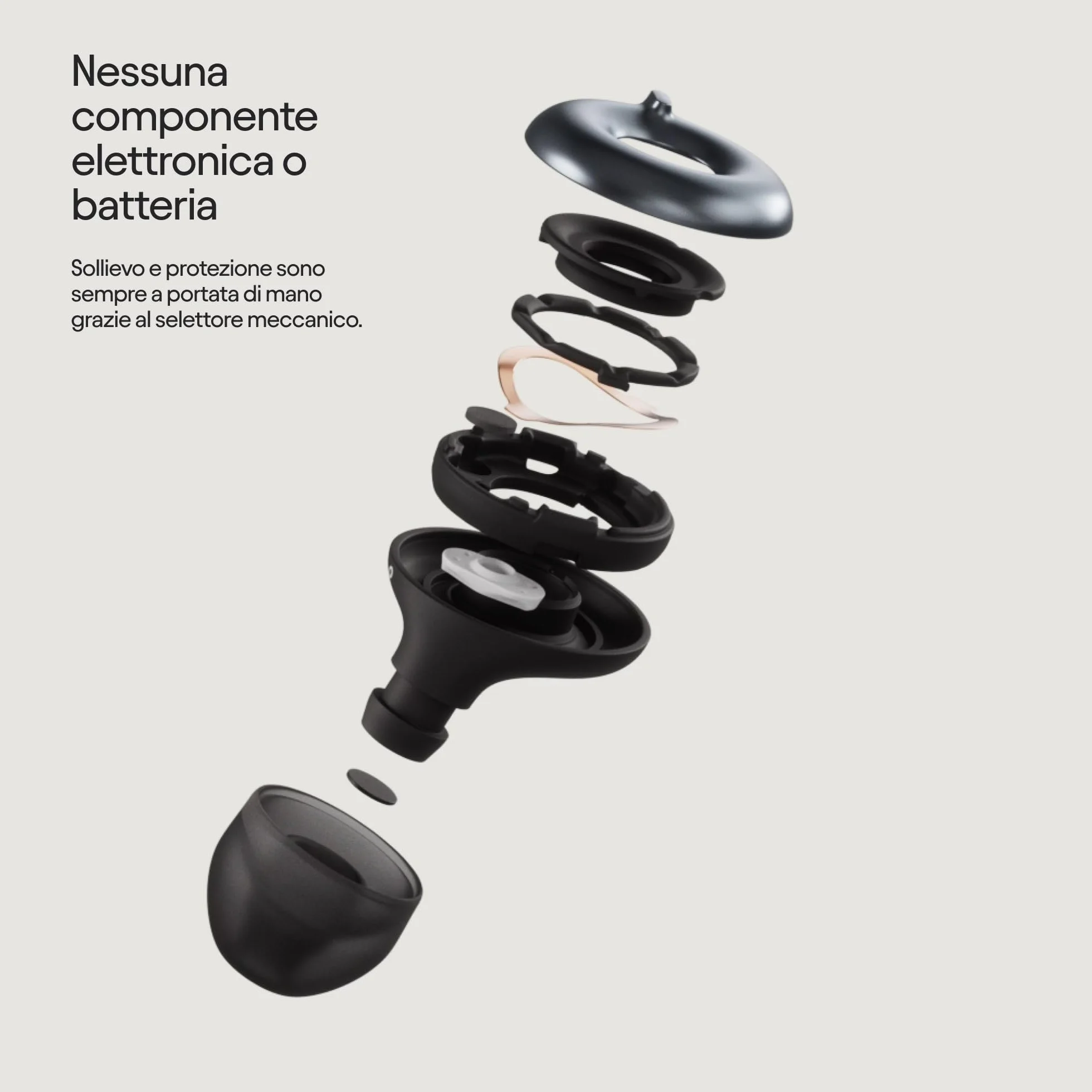 Loop Switch 2 auricolari personalizzabili 3 modalità riduzione rumore 20-26dB SNR flessibile