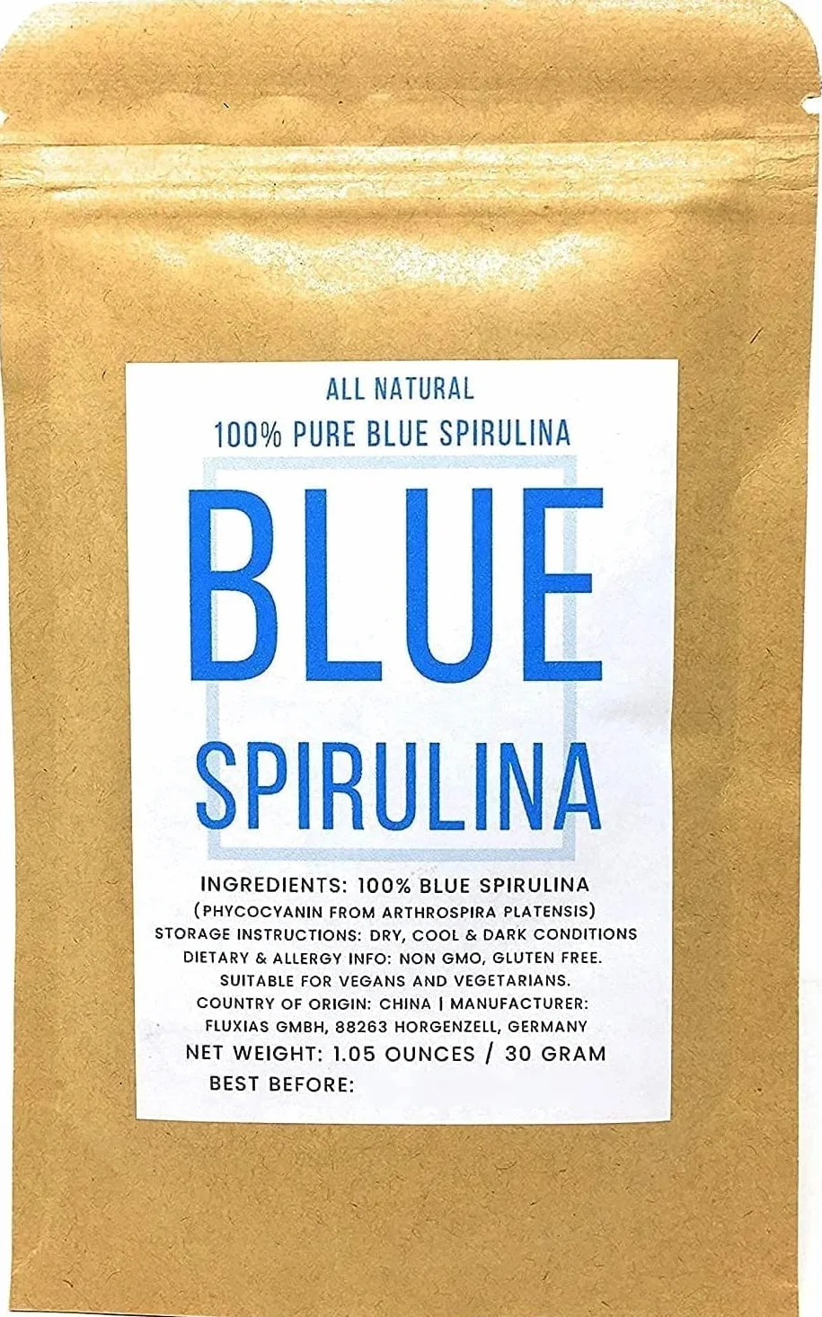 Spirulina Blu Pura Al 100% Ficocianina Colorante Alimentare Blu Intenso Arthrospira Platensis