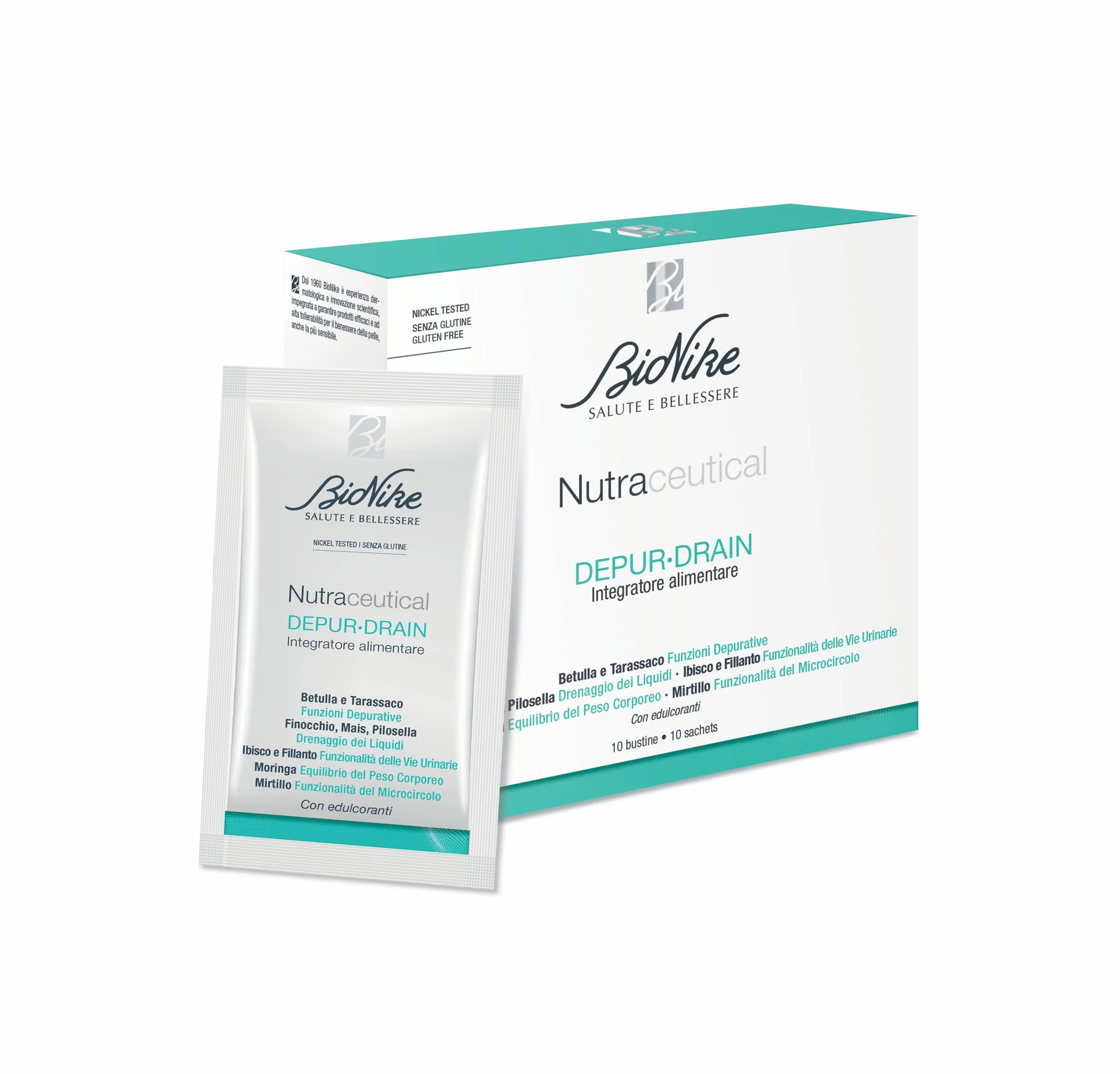 Bionike Nutraceutical Depur-Drain Integratore Alimentare Detox Drenante 10 Bustine